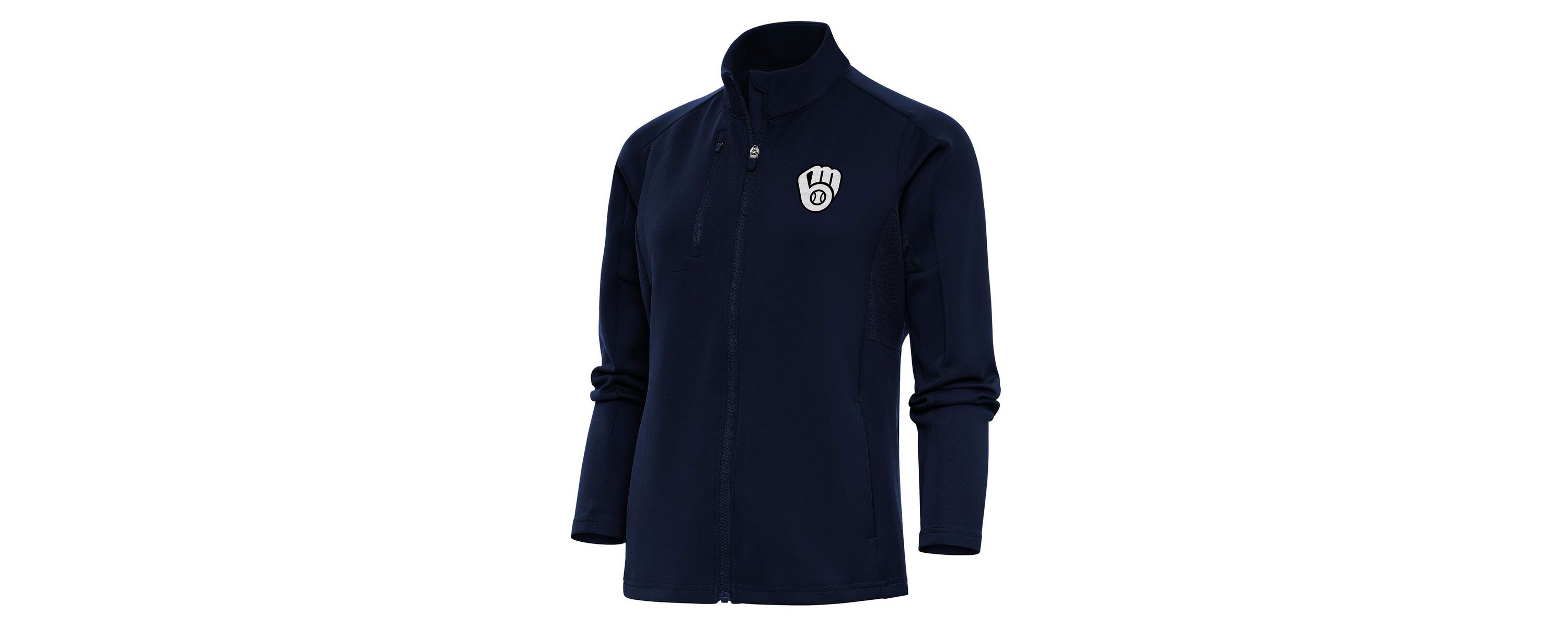 MLB Milwaukee Brewers Brushed Metallic Generation Full-Zip Jacket