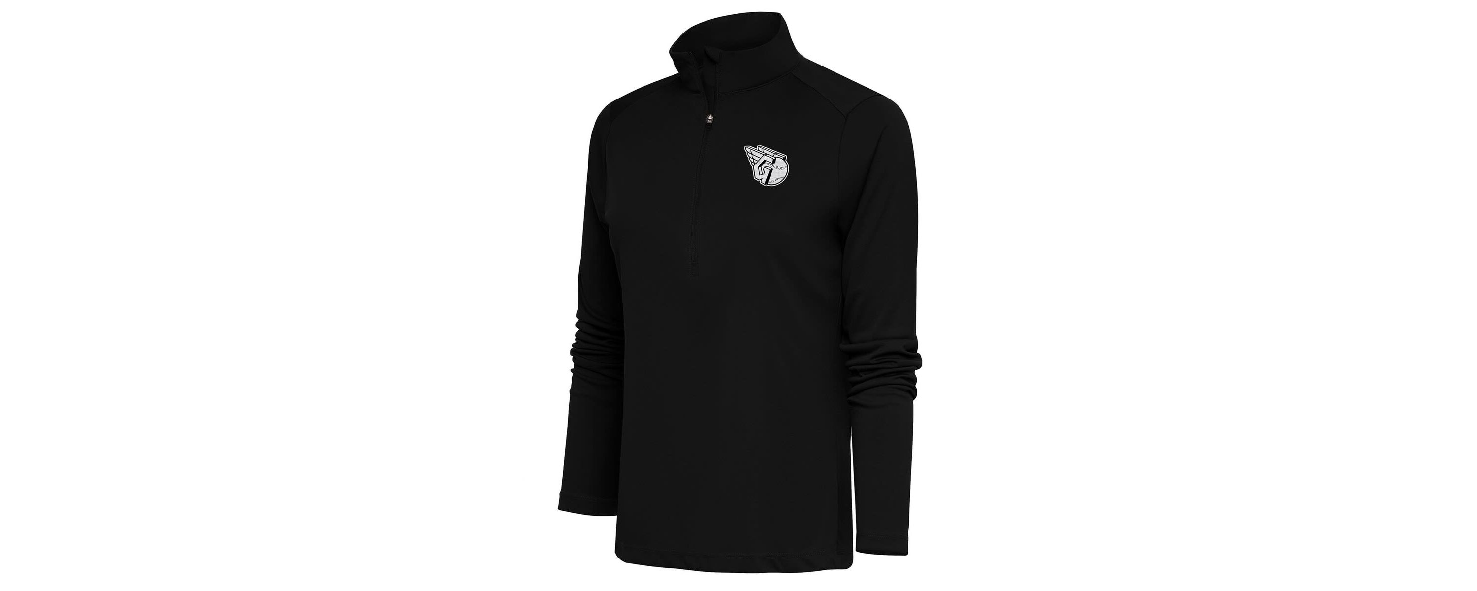 MLB Cleveland Guardians Brushed Metallic Tribute Half-Zip Pullover Top