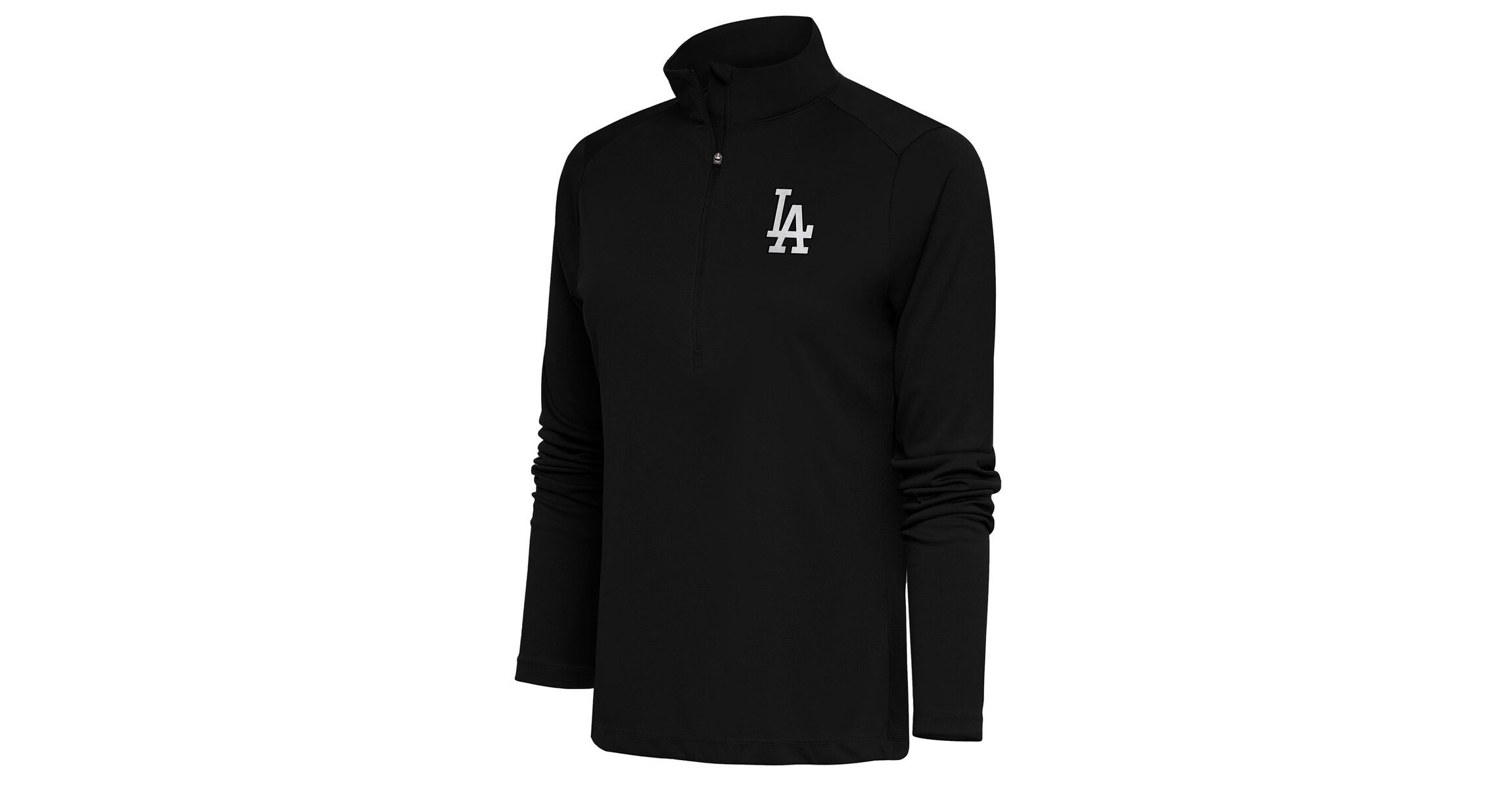MLB Los Angeles Dodgers Brushed Metallic Tribute Half-Zip Pullover Top