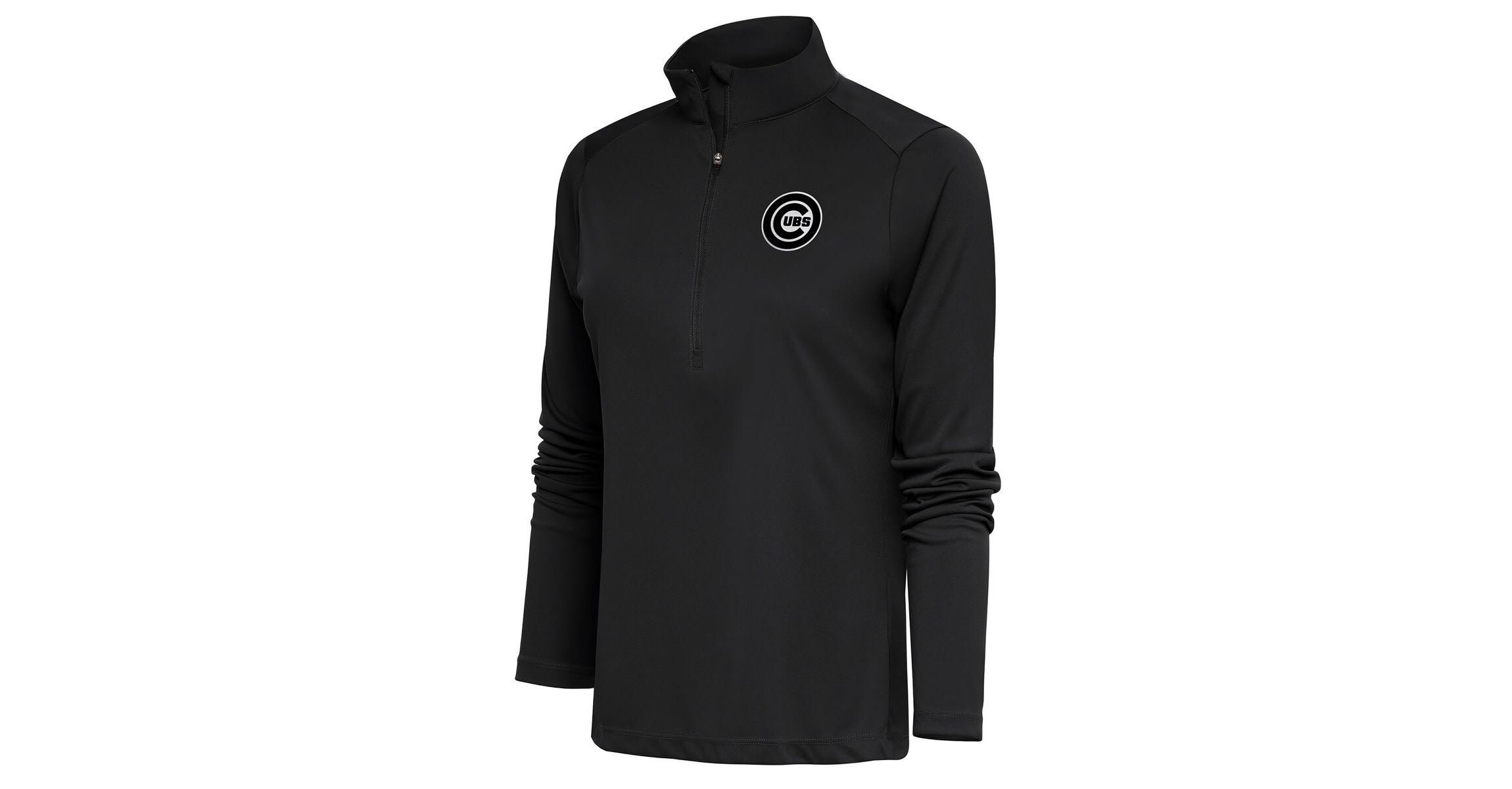 MLB Chicago Cubs Brushed Metallic Tribute Half-Zip Pullover Top