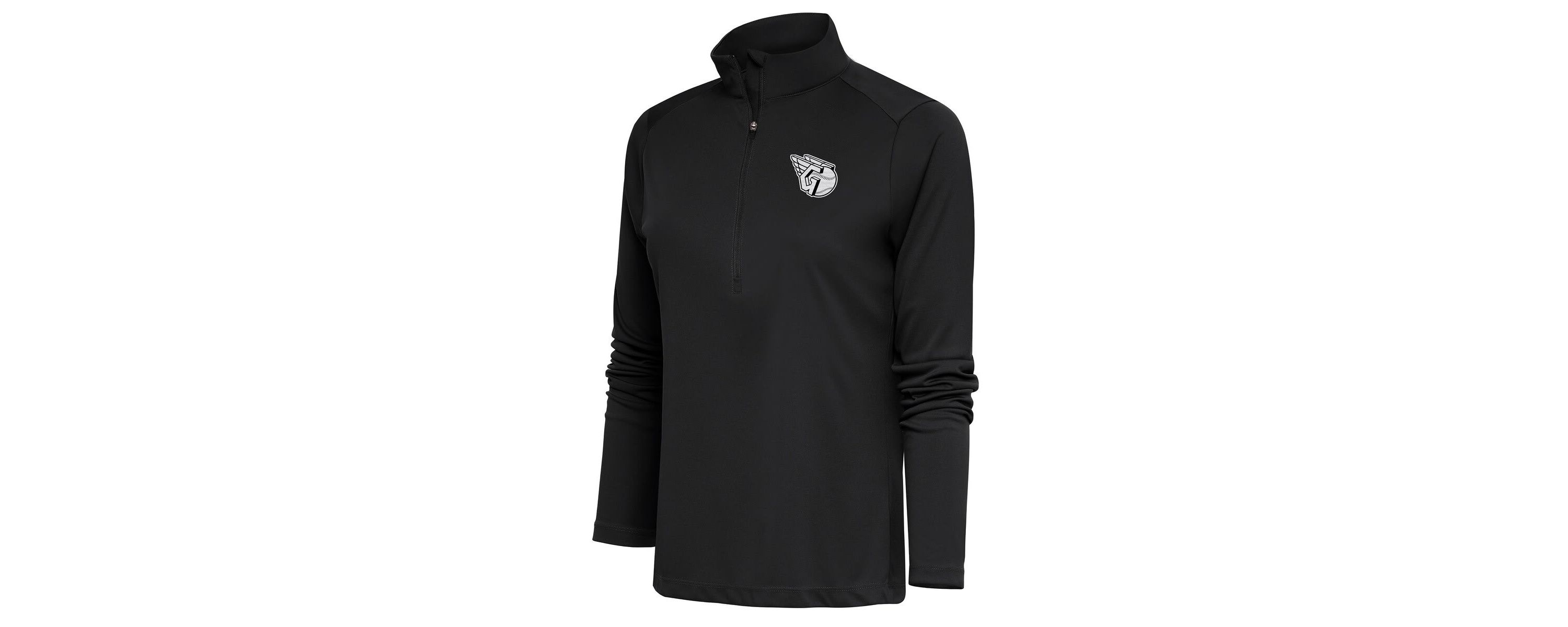 MLB Cleveland Guardians Brushed Metallic Tribute Half-Zip Pullover Top