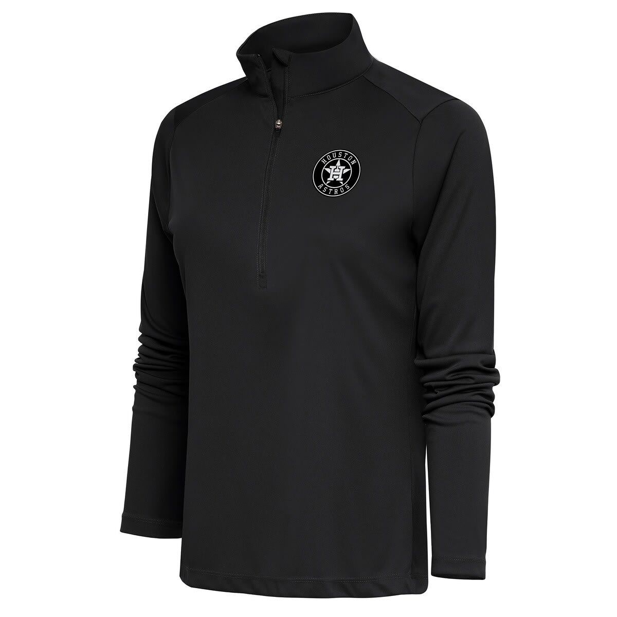 MLB Houston Astros Brushed Metallic Tribute Half-Zip Pullover Top