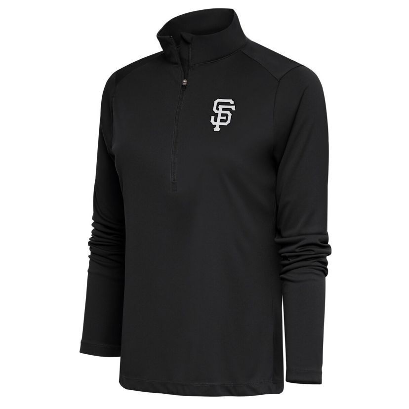MLB San Francisco Giants Brushed Metallic Tribute Half-Zip Pullover Top