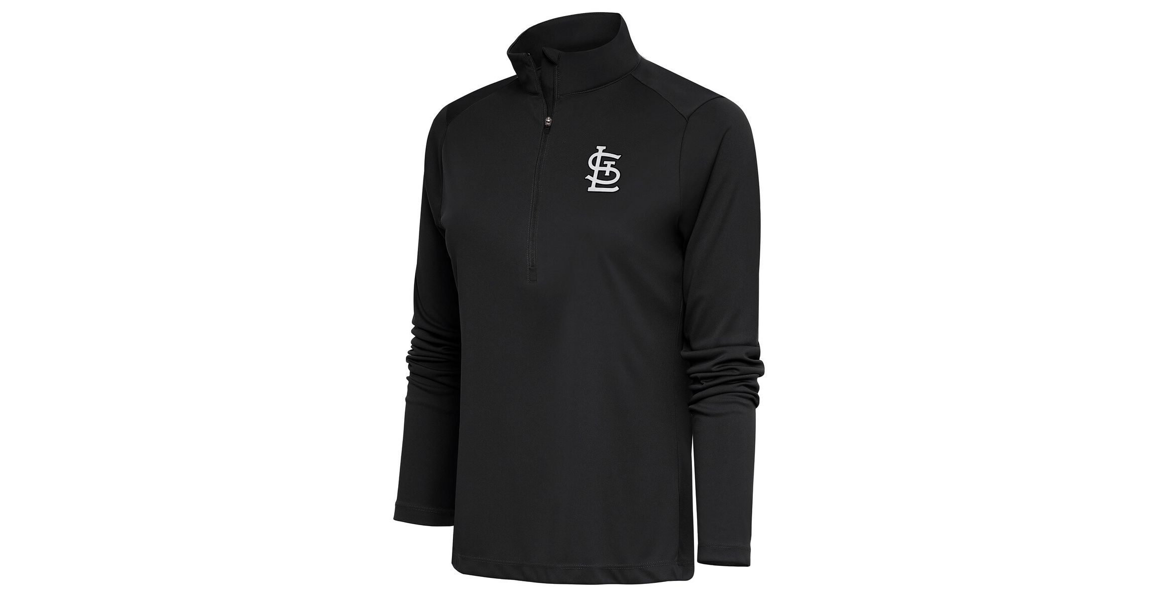 MLB St. Louis Cardinals Brushed Metallic Tribute Half-Zip Pullover Top