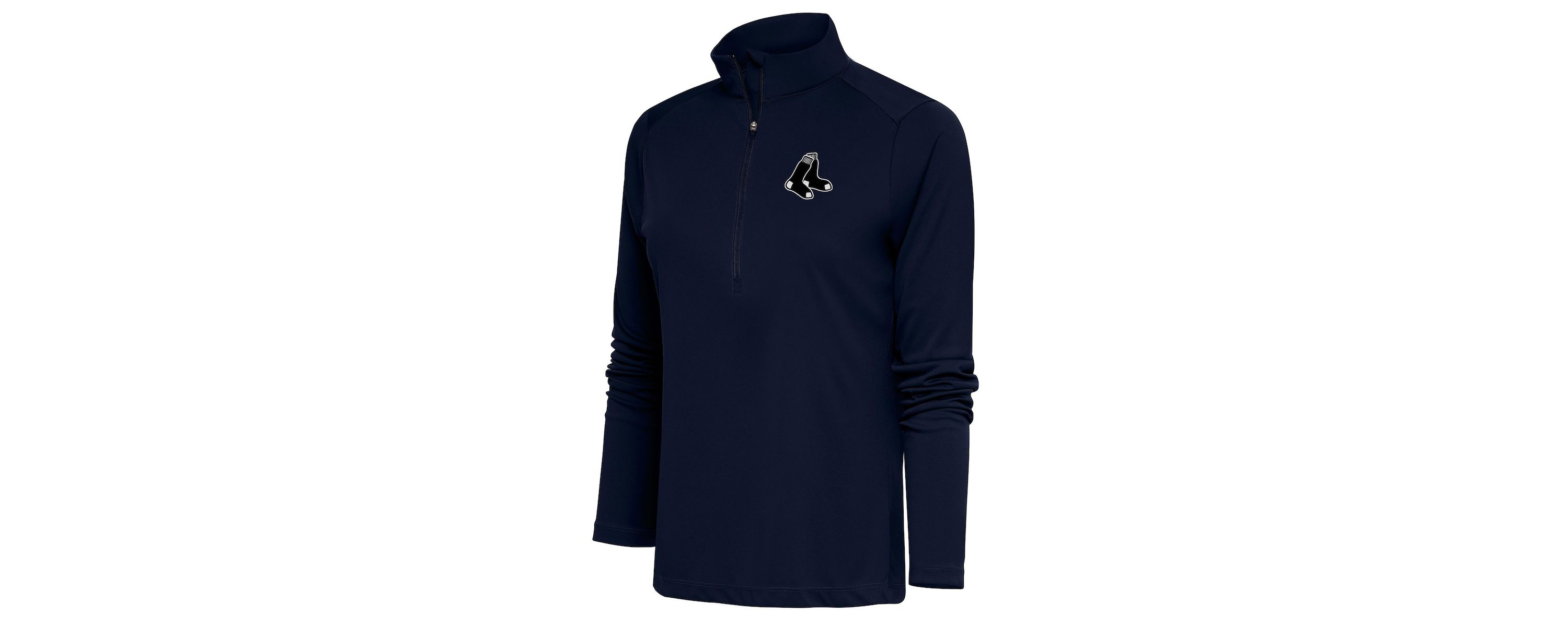 Boston Red Sox MLB Boston Sox Brushed Metallic Tribute Half-Zip Pullover Top