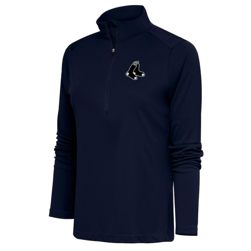 Boston Red Sox MLB Boston Sox Brushed Metallic Tribute Half-Zip Pullover Top