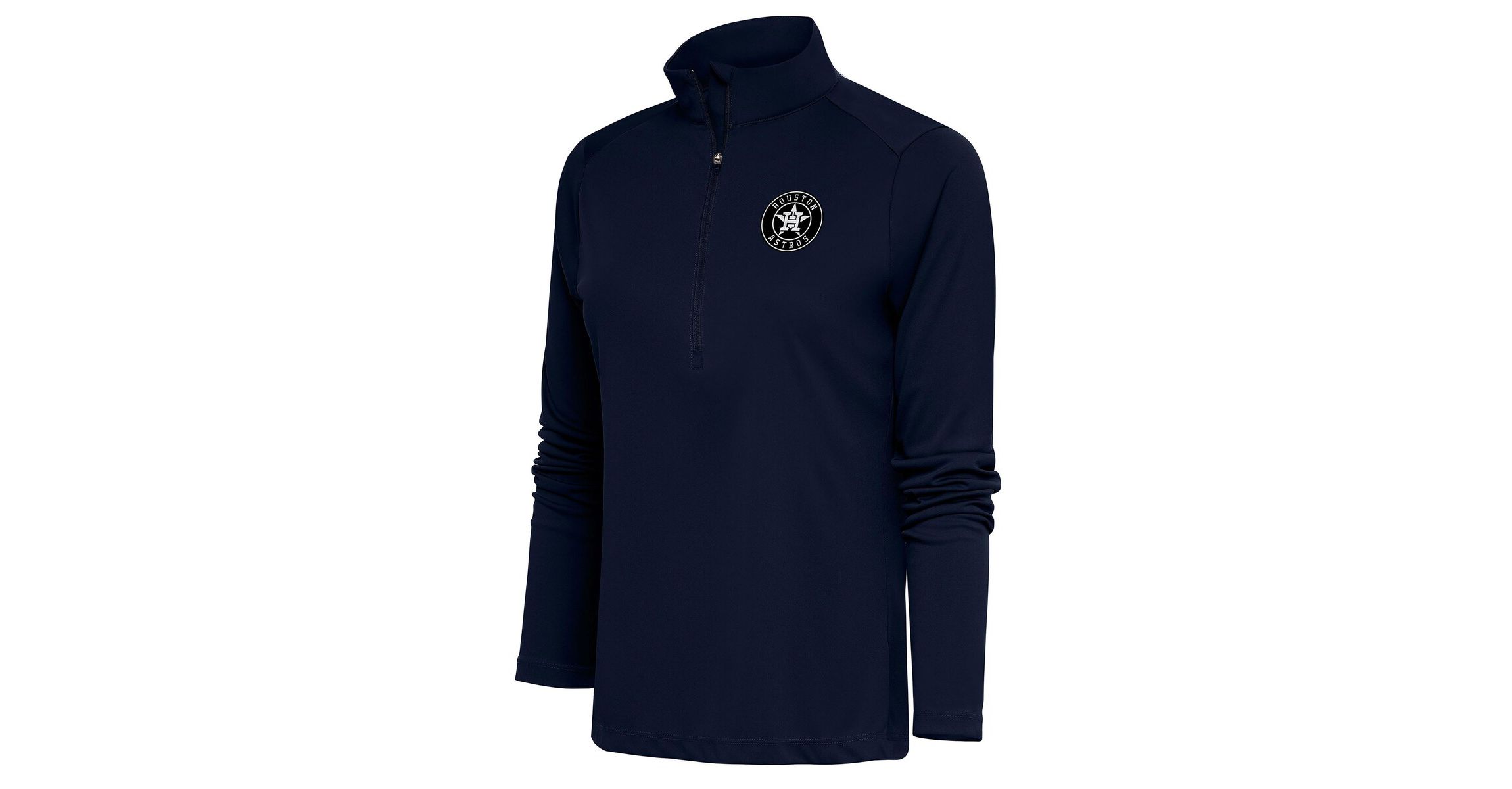 MLB Houston Astros Brushed Metallic Tribute Half-Zip Pullover Top