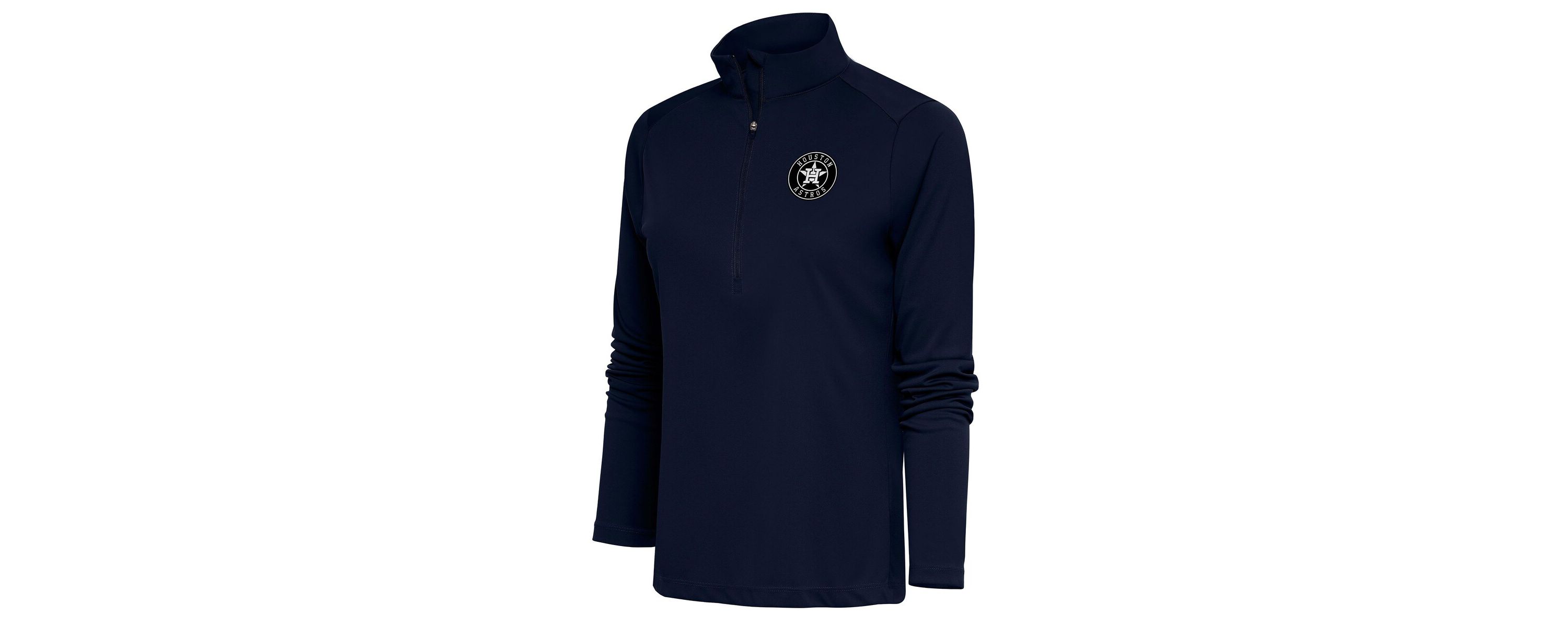 MLB Houston Astros Brushed Metallic Tribute Half-Zip Pullover Top