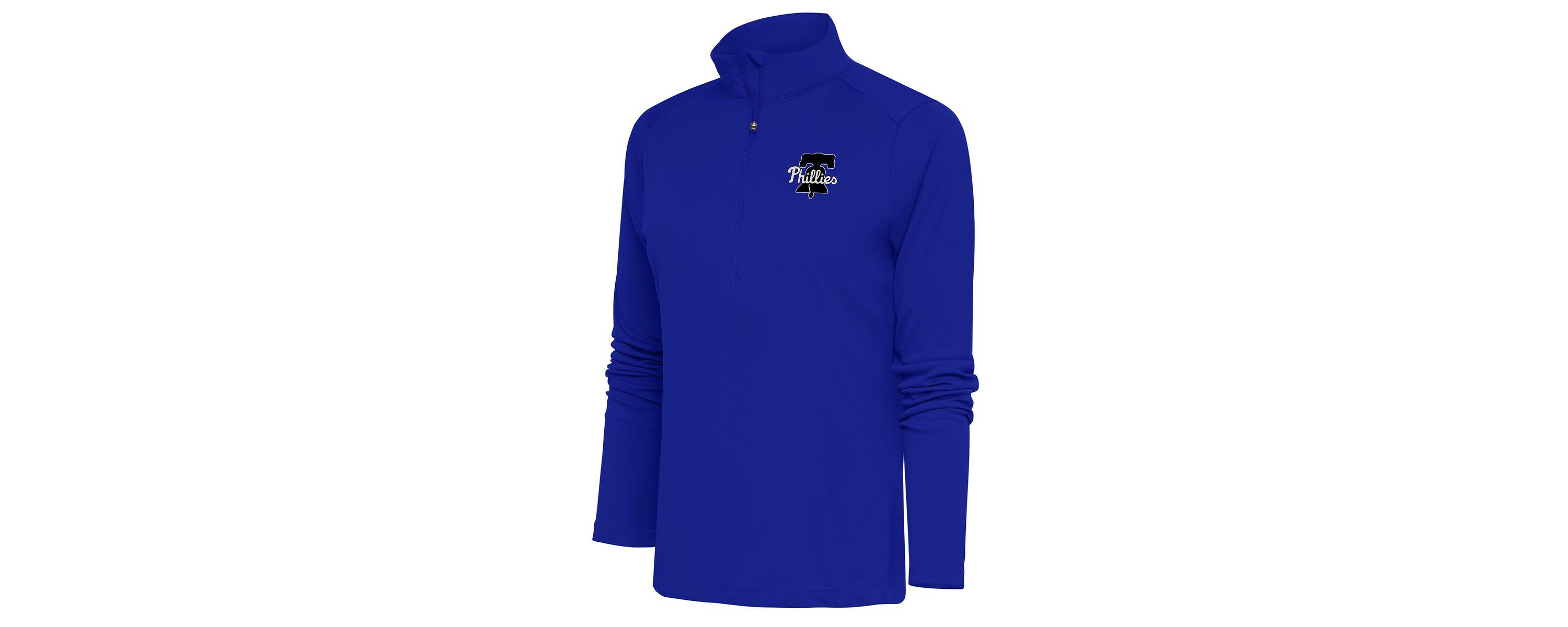 MLB Philadelphia Phillies Brushed Metallic Tribute Half-Zip Pullover Top