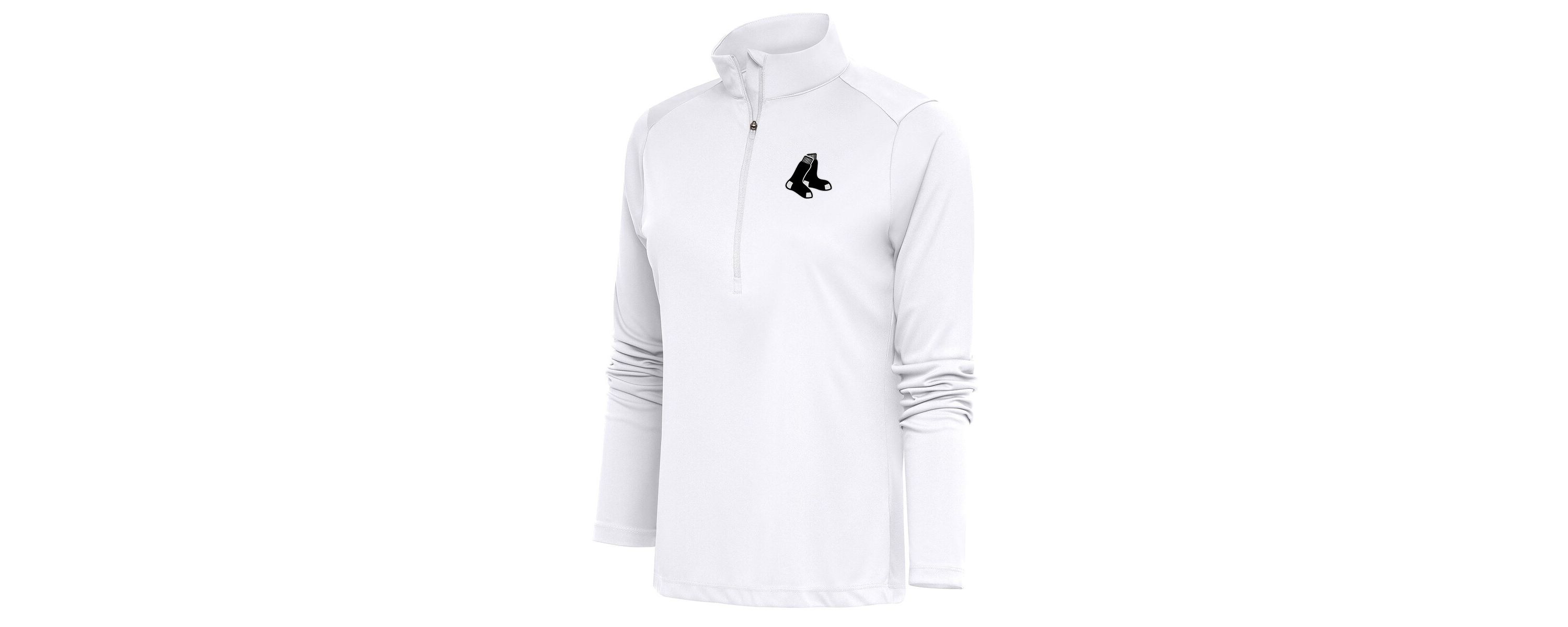 Boston Red Sox MLB Boston Sox Brushed Metallic Tribute Half-Zip Pullover Top
