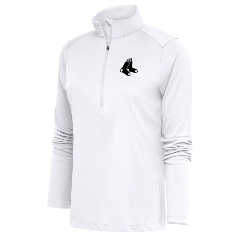 Boston Red Sox MLB Boston Sox Brushed Metallic Tribute Half-Zip Pullover Top
