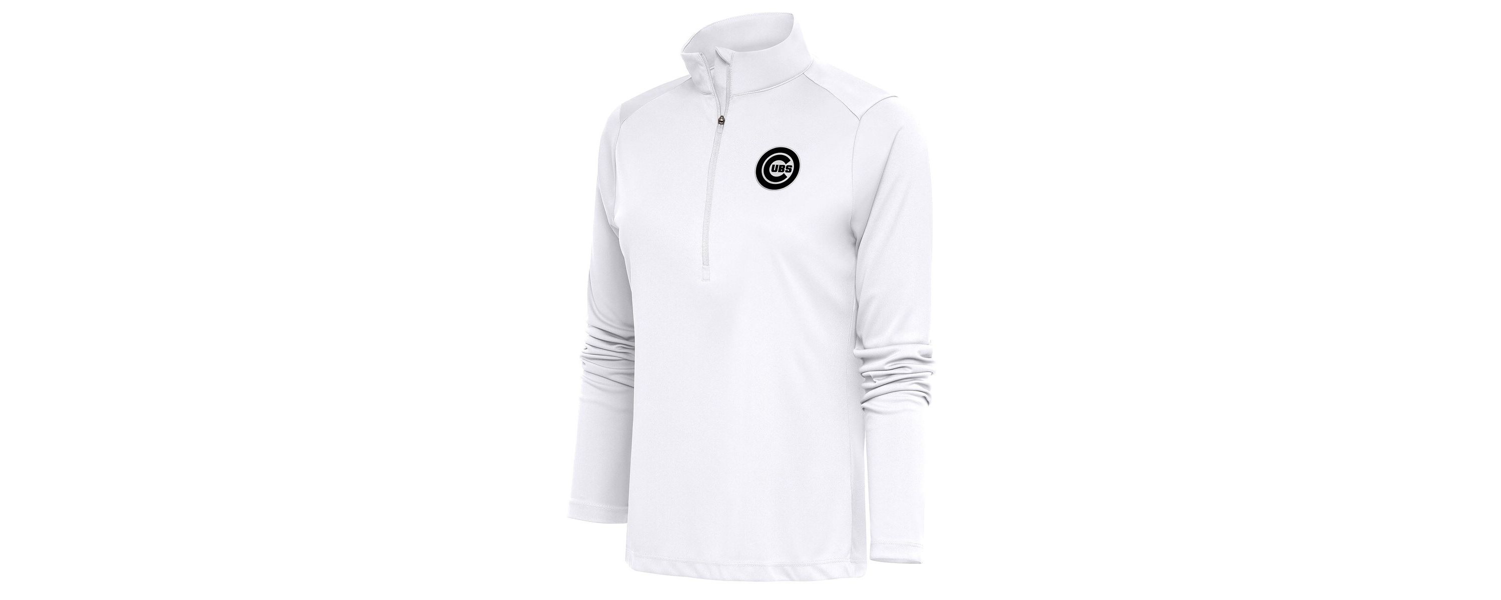 MLB Chicago Cubs Brushed Metallic Tribute Half-Zip Pullover Top