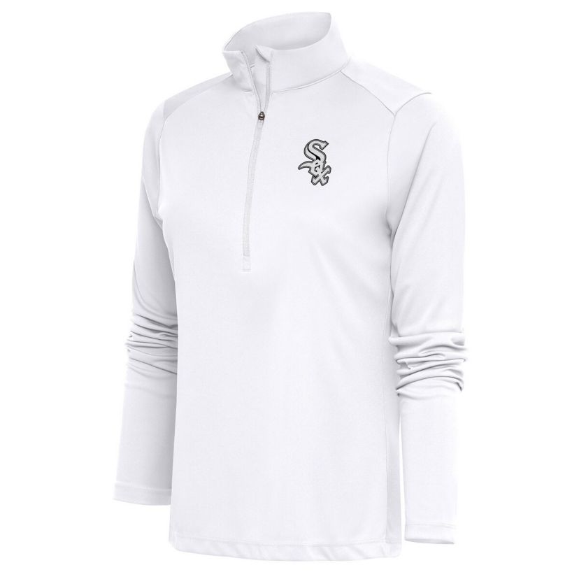 Chicago White Sox MLB Chicago Sox Brushed Metallic Tribute Half-Zip Pullover Top