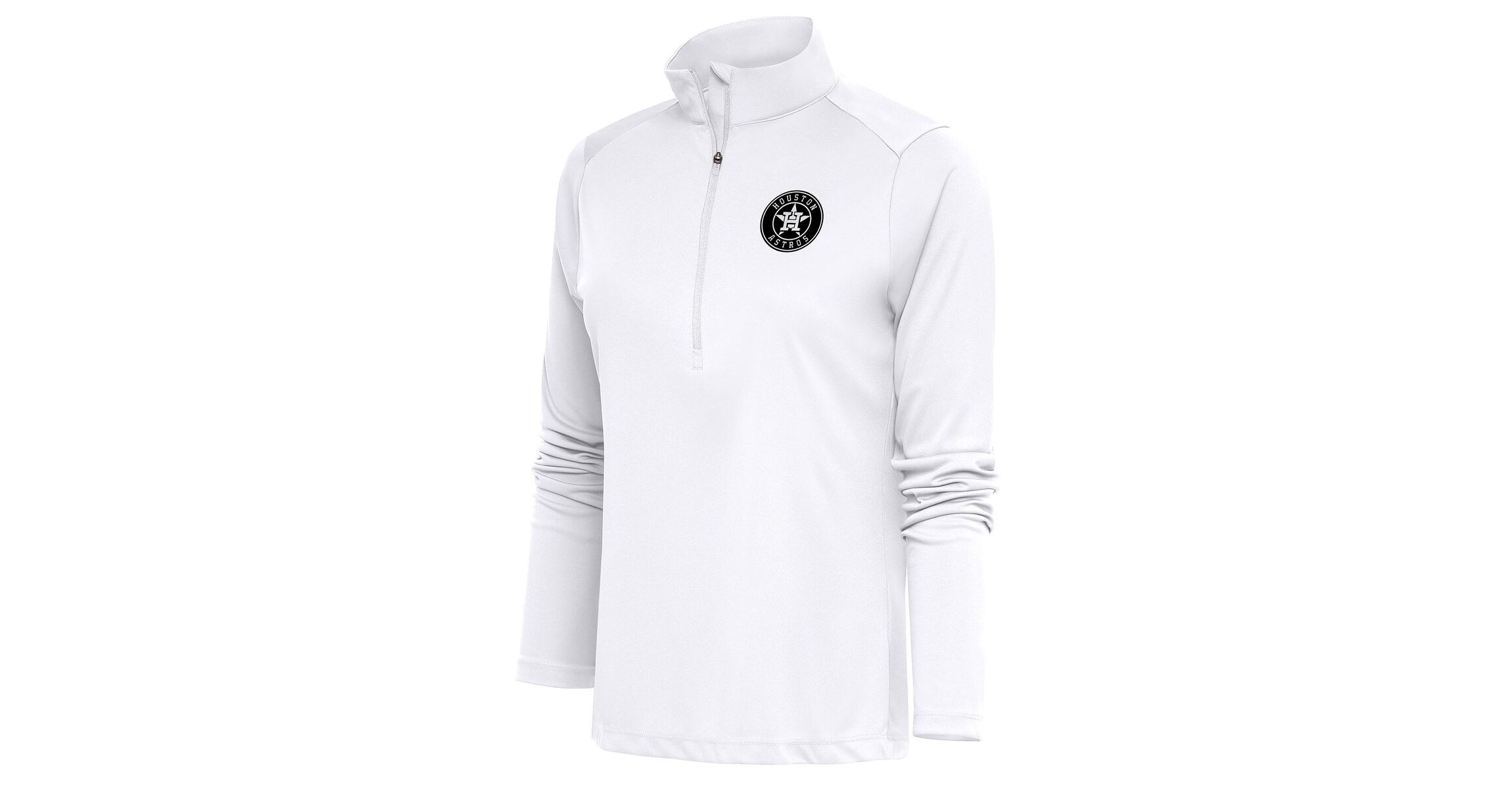 MLB Houston Astros Brushed Metallic Tribute Half-Zip Pullover Top