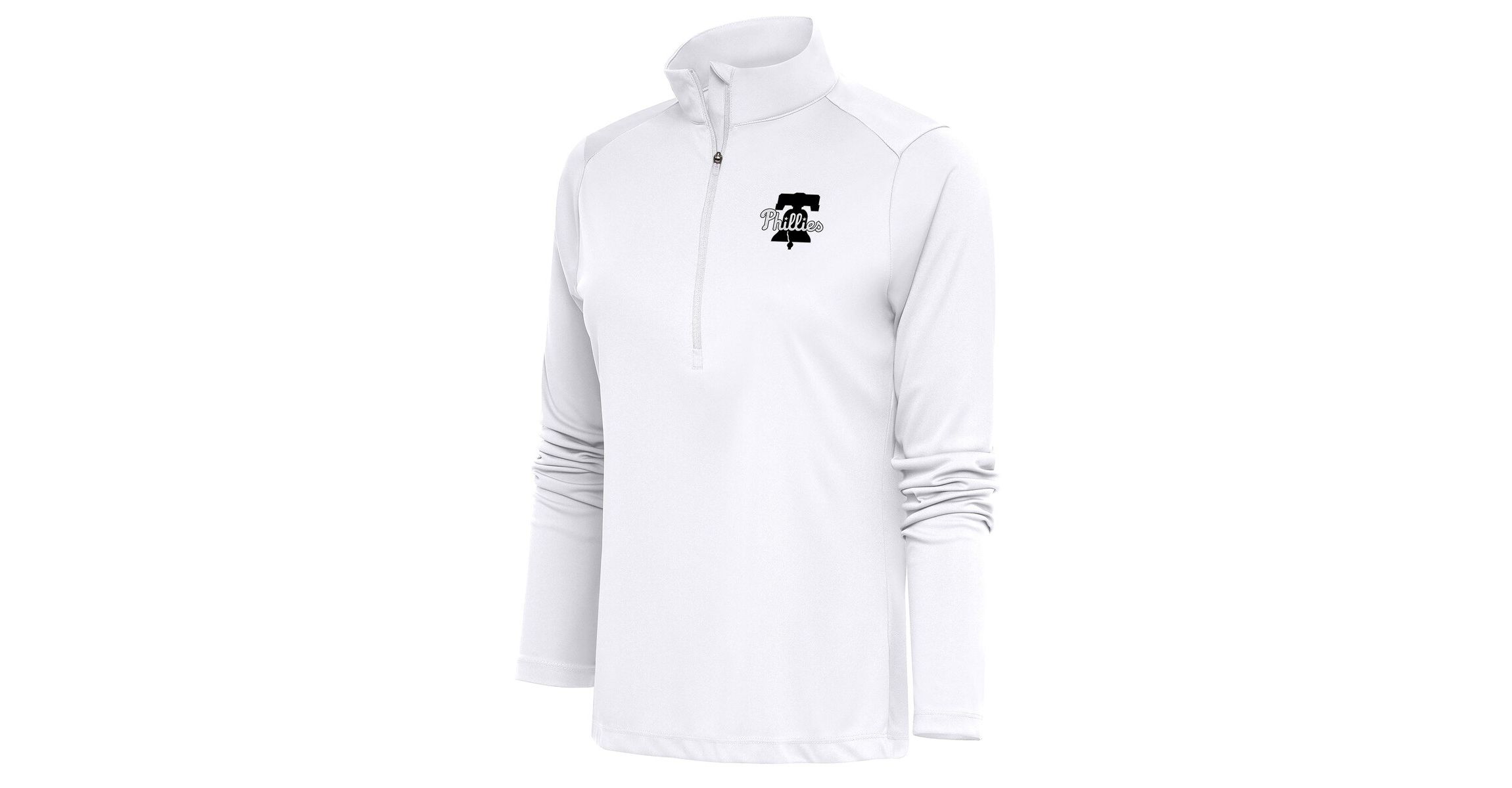MLB Philadelphia Phillies Brushed Metallic Tribute Half-Zip Pullover Top
