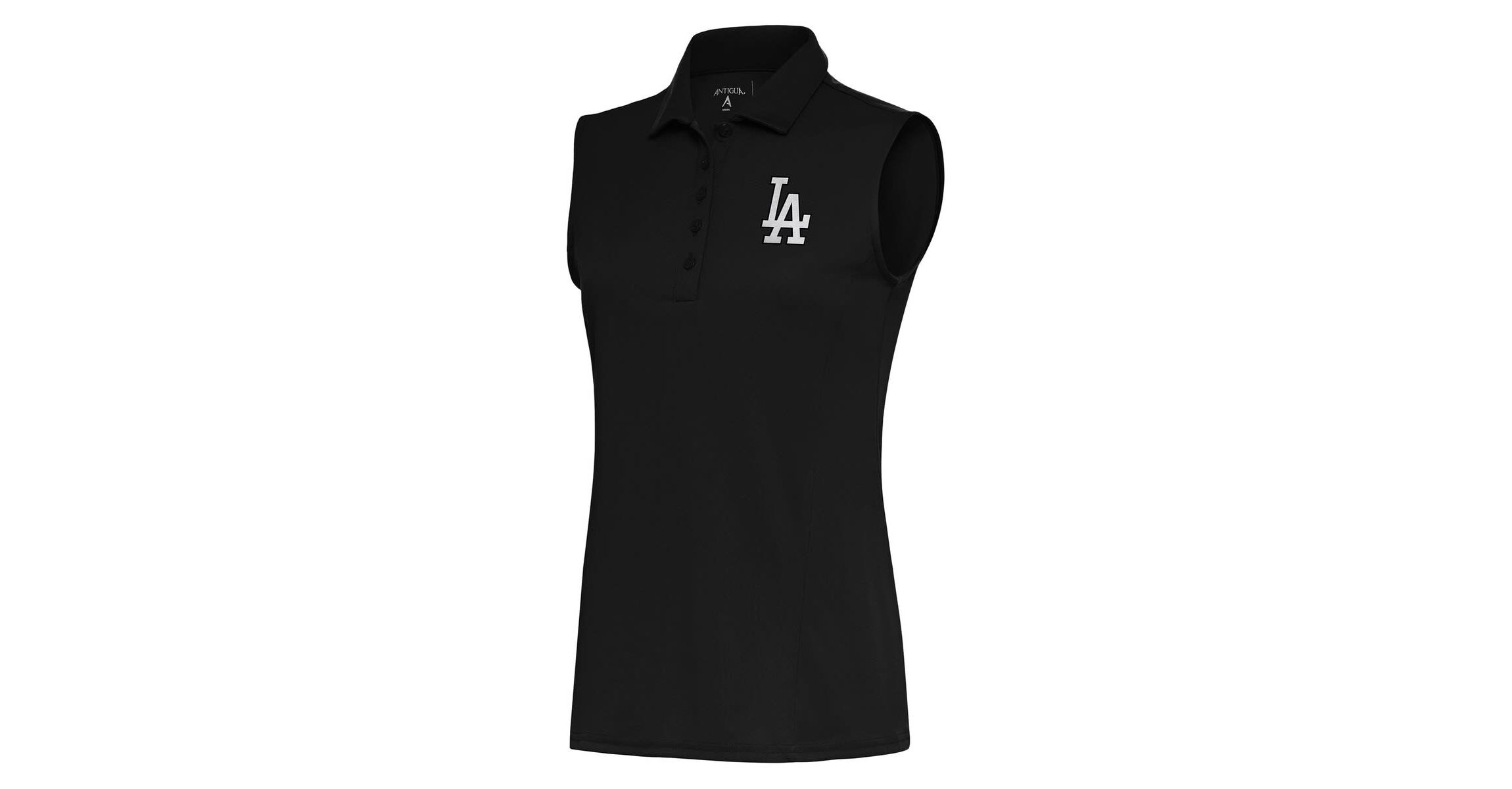 MLB Los Angeles Dodgers Brushed Metallic Sleeveless Tribute Polo