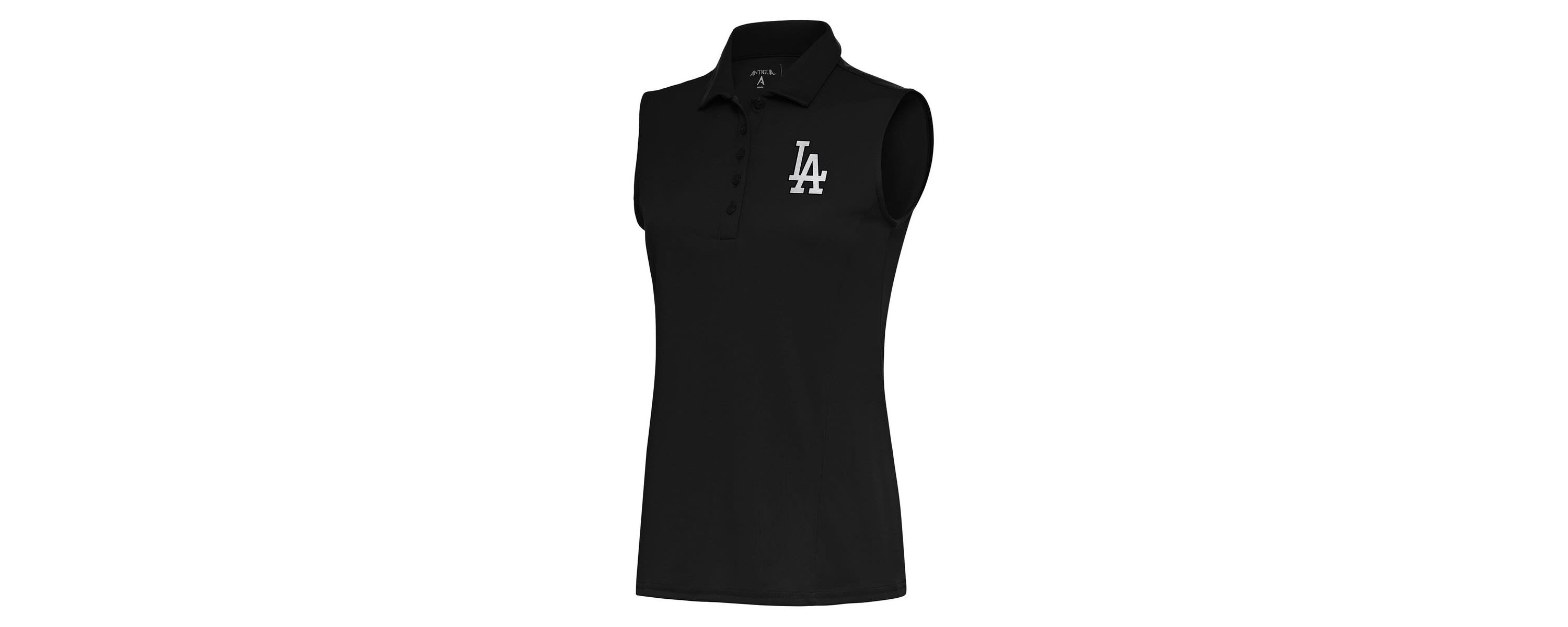 MLB Los Angeles Dodgers Brushed Metallic Sleeveless Tribute Polo