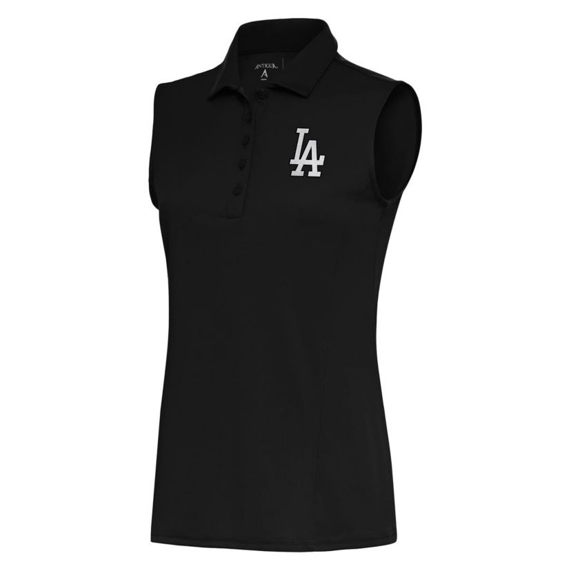 MLB Los Angeles Dodgers Brushed Metallic Sleeveless Tribute Polo