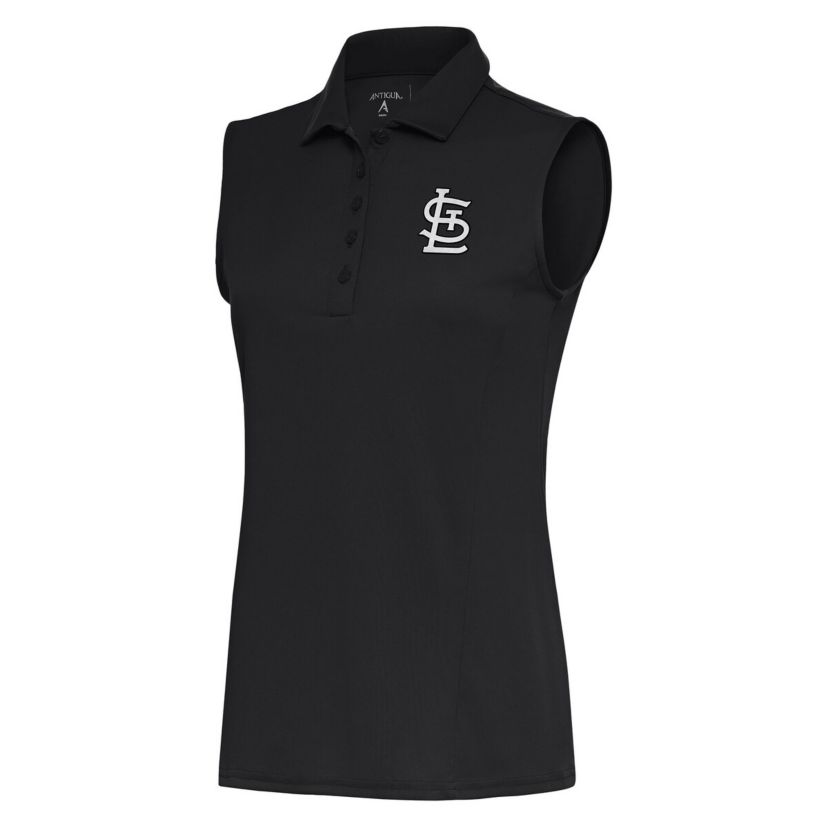 MLB St. Louis Cardinals Brushed Metallic Sleeveless Tribute Polo