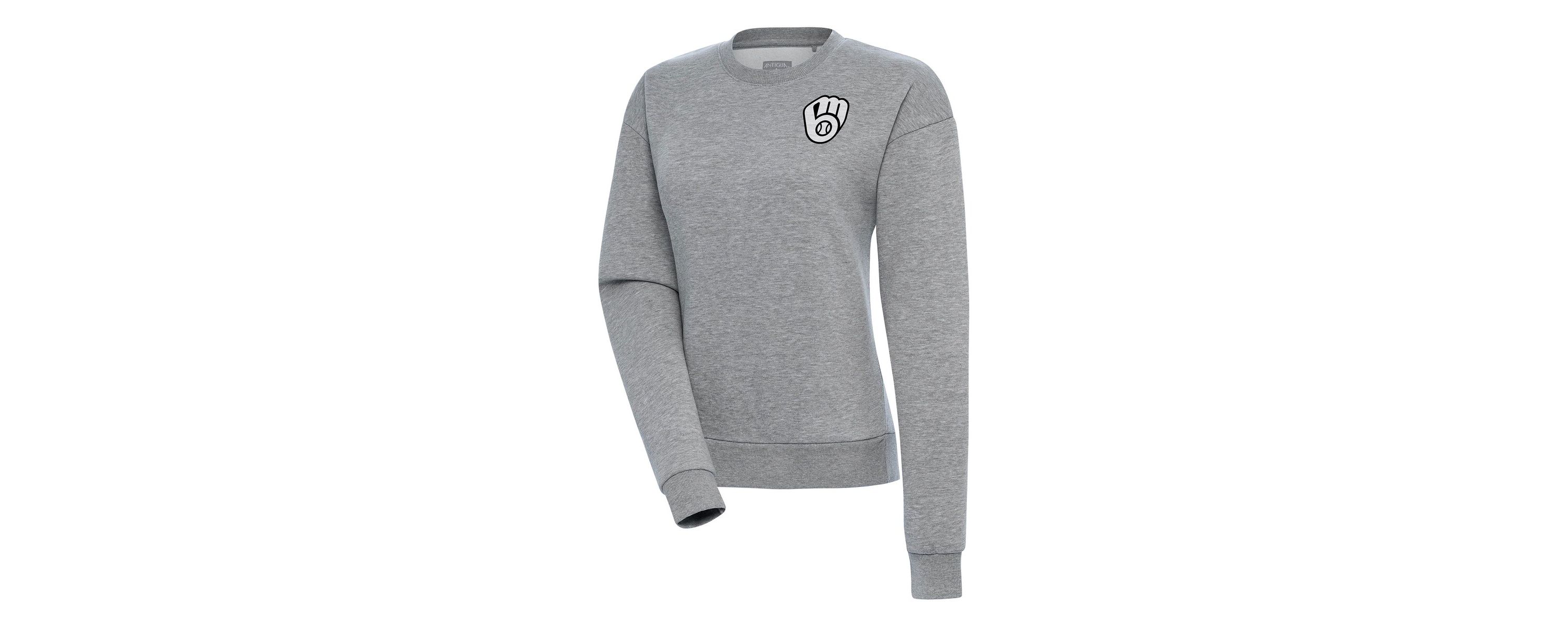 MLB Milwaukee Brewers Brushed Metallic Victory Pullover Sweatshirt