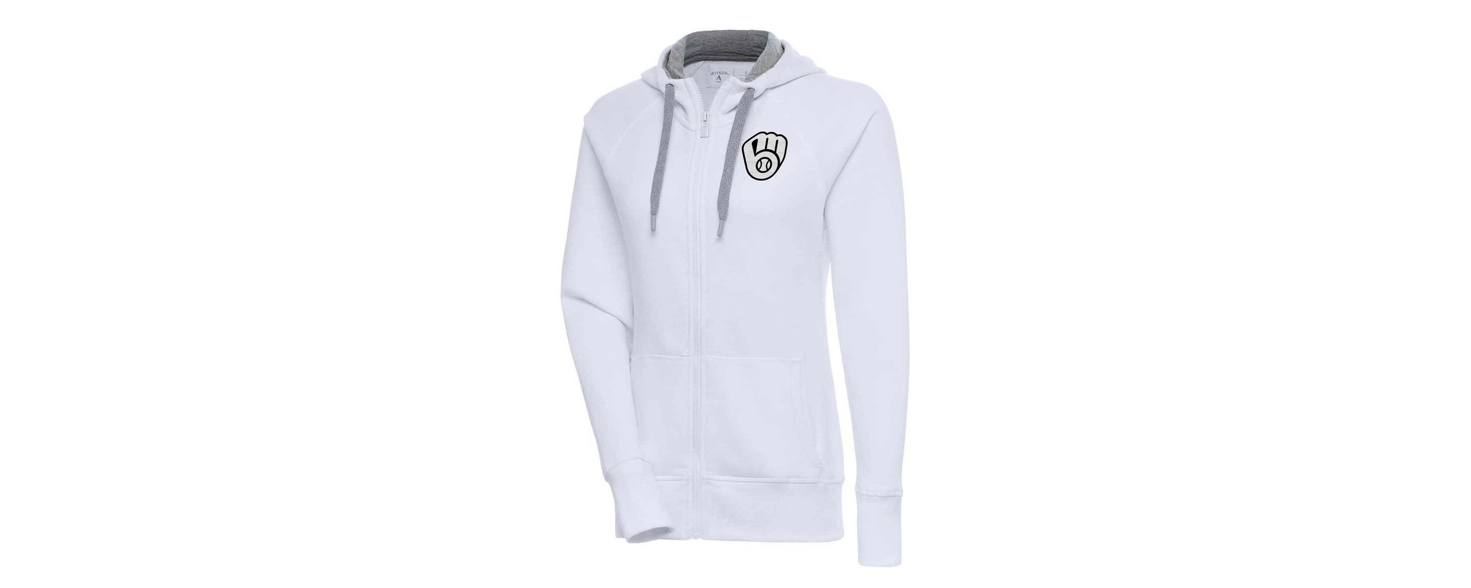MLB Milwaukee Brewers Brushed Metallic Victory Full-Zip Hoodie