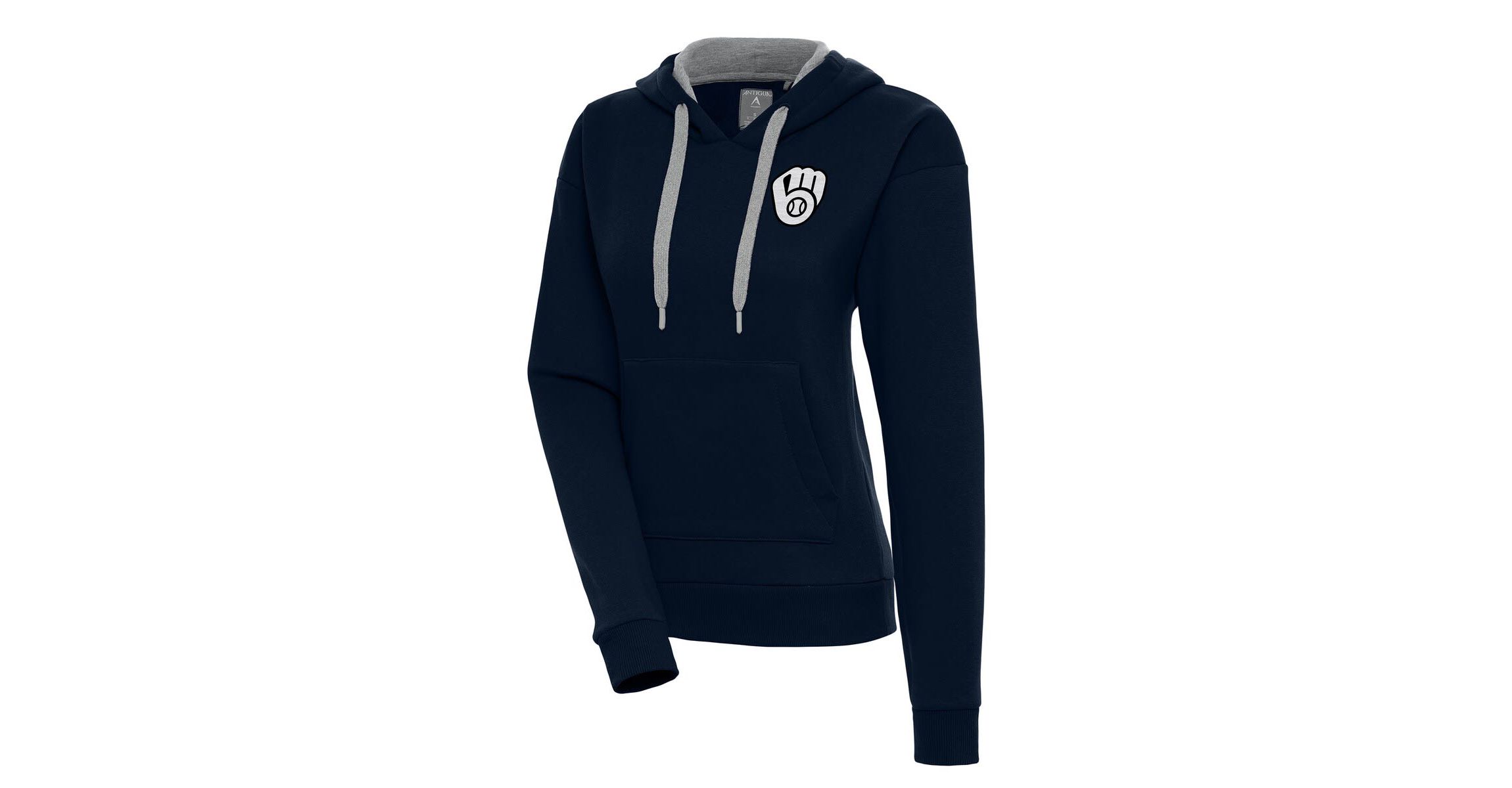 MLB Milwaukee Brewers Brushed Metallic Victory Pullover Hoodie