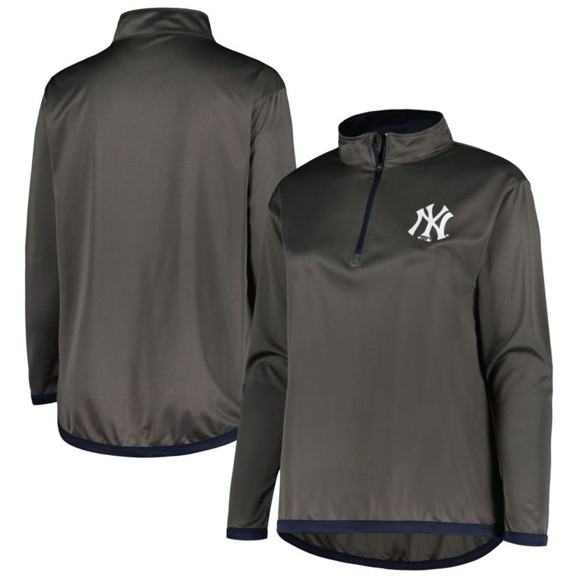 MLB New York Yankees Plus Size Quarter-Zip Jacket