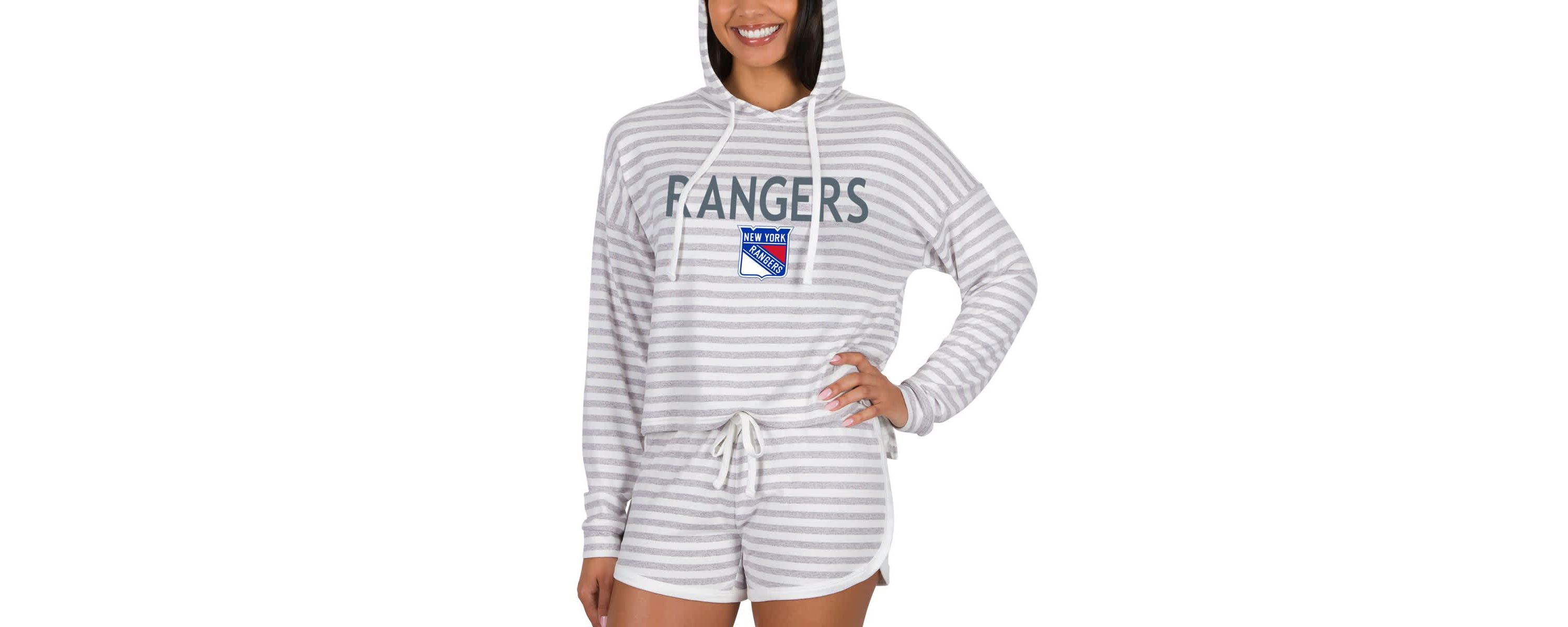 NHL New York Rangers Visibility Long Sleeve Hoodie Top & Shorts Set
