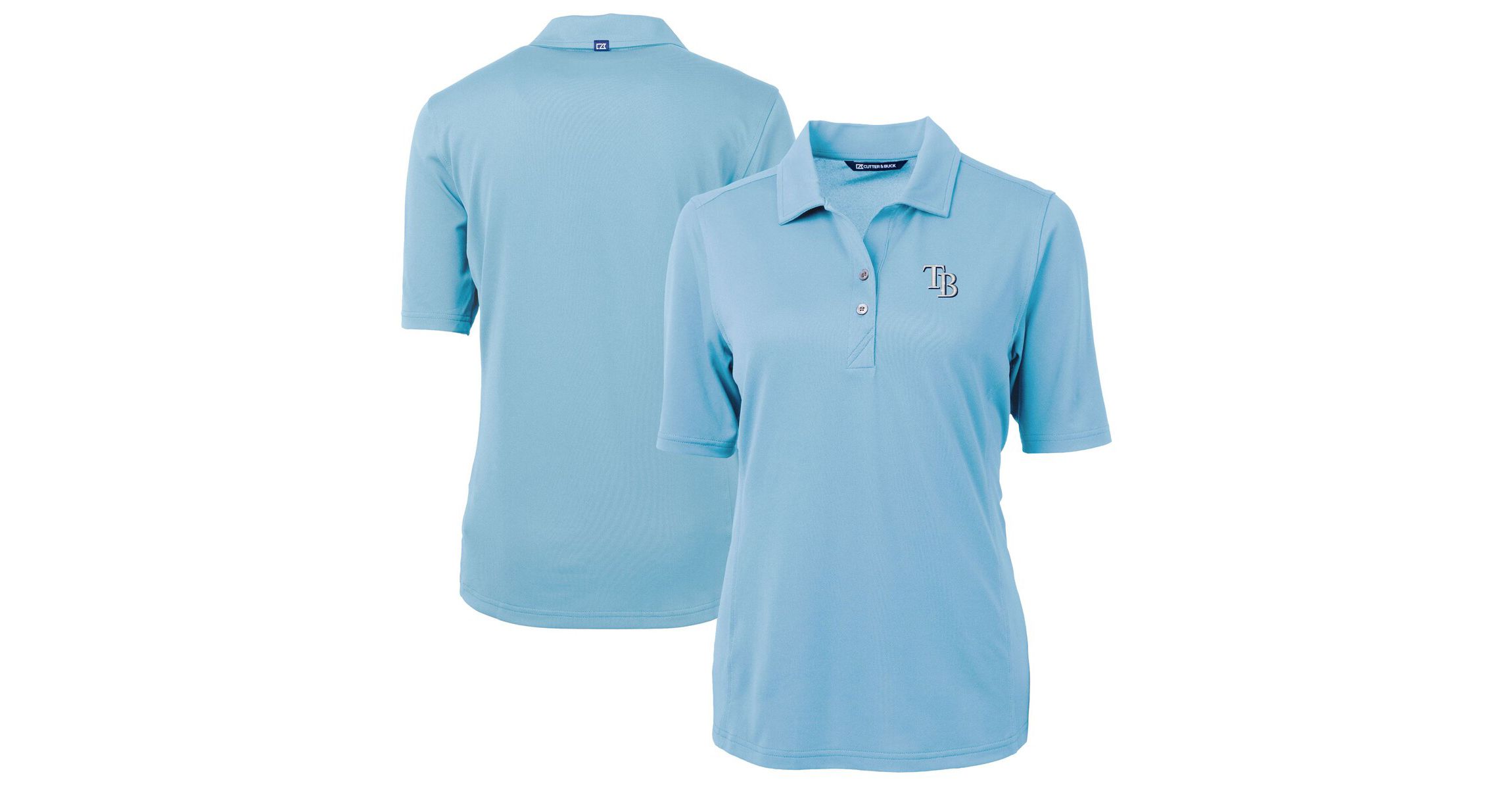 MLB Light Tampa Bay Rays DryTec Virtue Eco Pique Recycled Polo