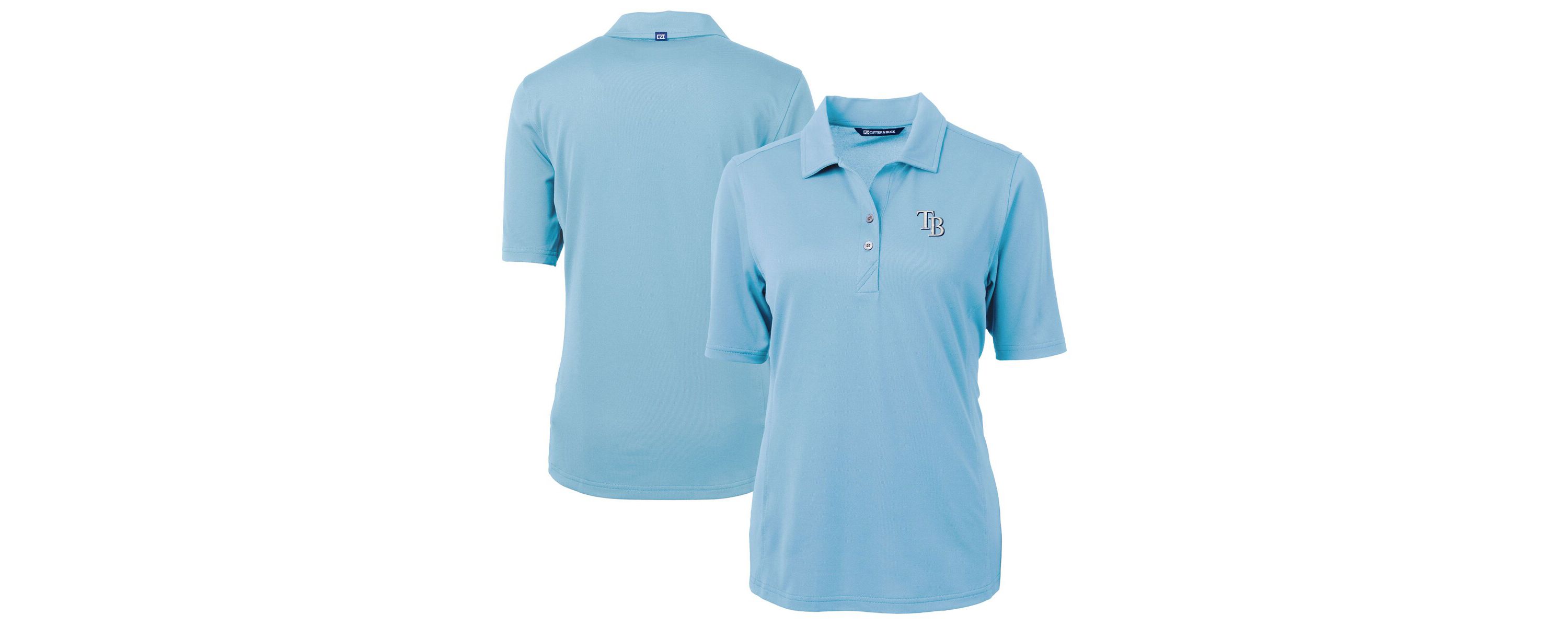 MLB Light Tampa Bay Rays DryTec Virtue Eco Pique Recycled Polo