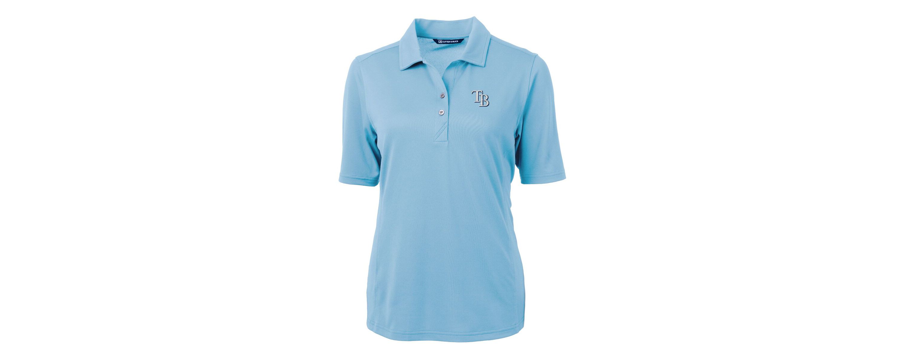 MLB Light Tampa Bay Rays DryTec Virtue Eco Pique Recycled Polo