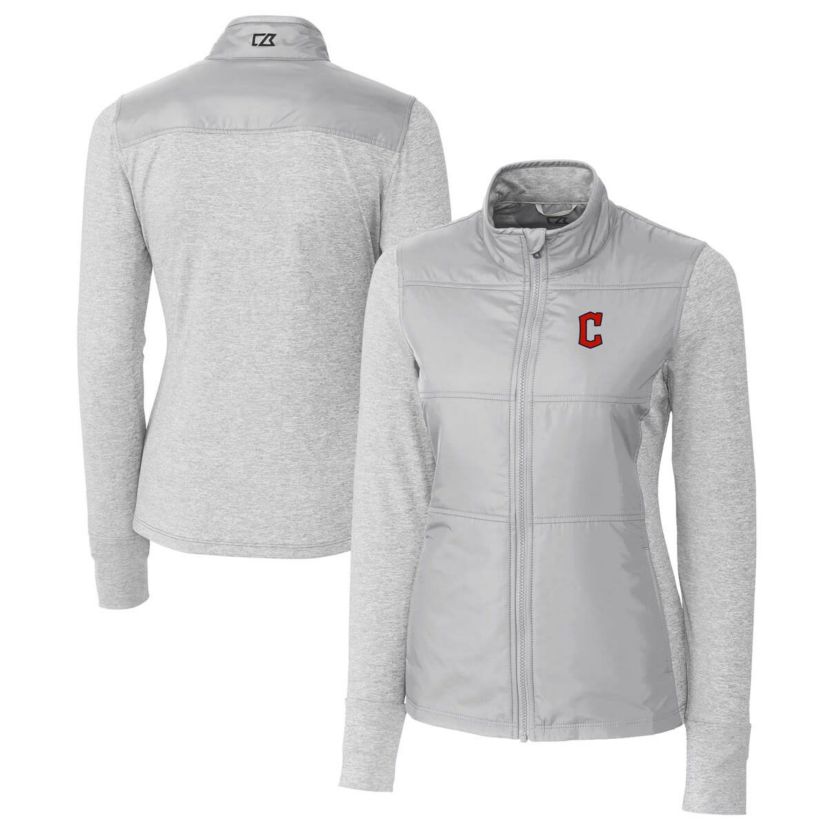 MLB Cleveland Guardians DryTec Stealth Hybrid Quilted Full-Zip Windbreaker Jacket