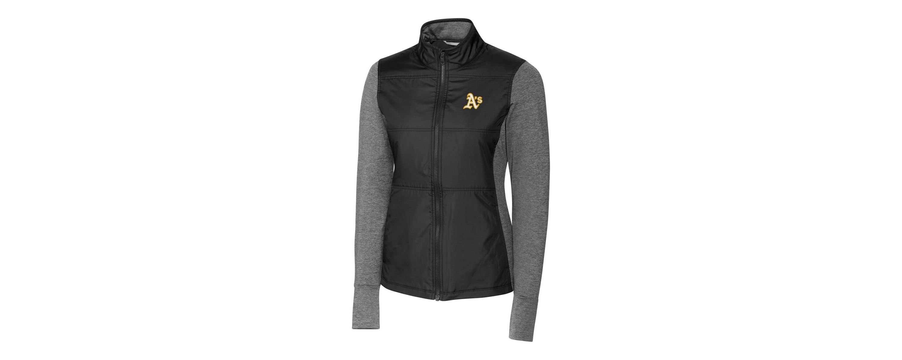 Oakland Athletics MLB Athletics DryTec Stealth Hybrid Quilted Full-Zip Windbreaker Jacket