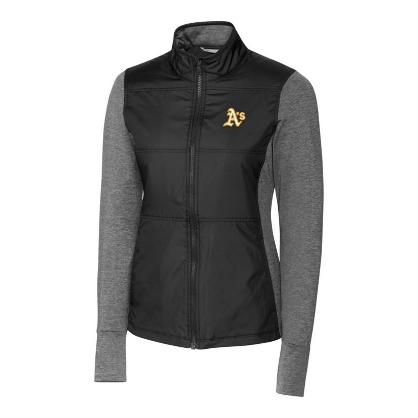 Oakland Athletics MLB Athletics DryTec Stealth Hybrid Quilted Full-Zip Windbreaker Jacket