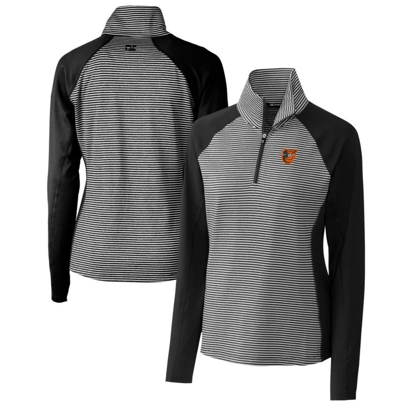 MLB Baltimore Orioles DryTec Forge Tonal Stripe Half-Zip Top