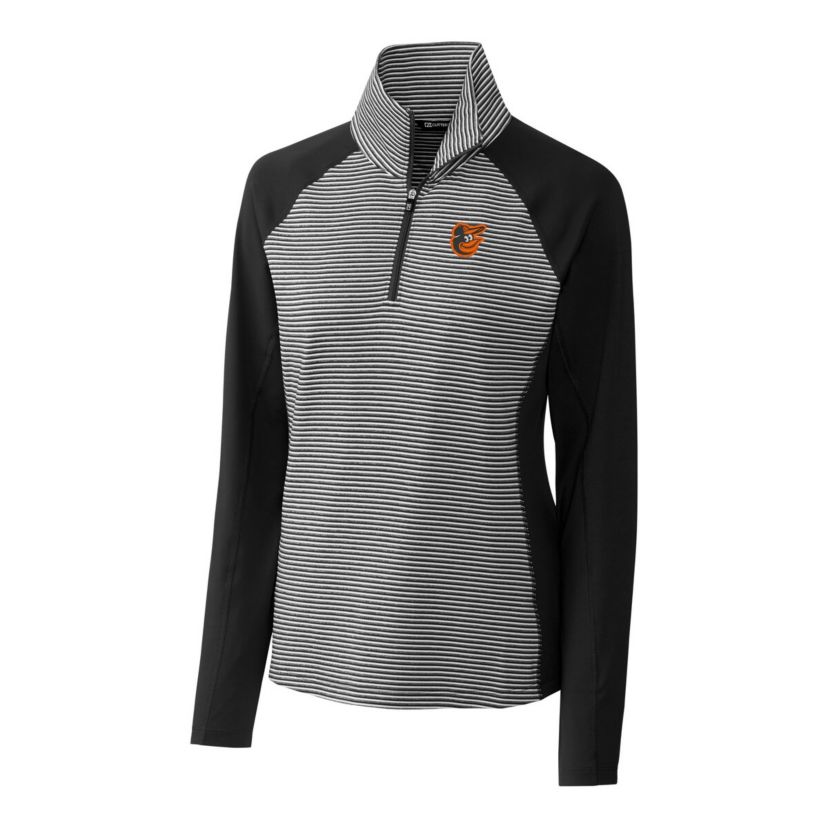MLB Baltimore Orioles DryTec Forge Tonal Stripe Half-Zip Top