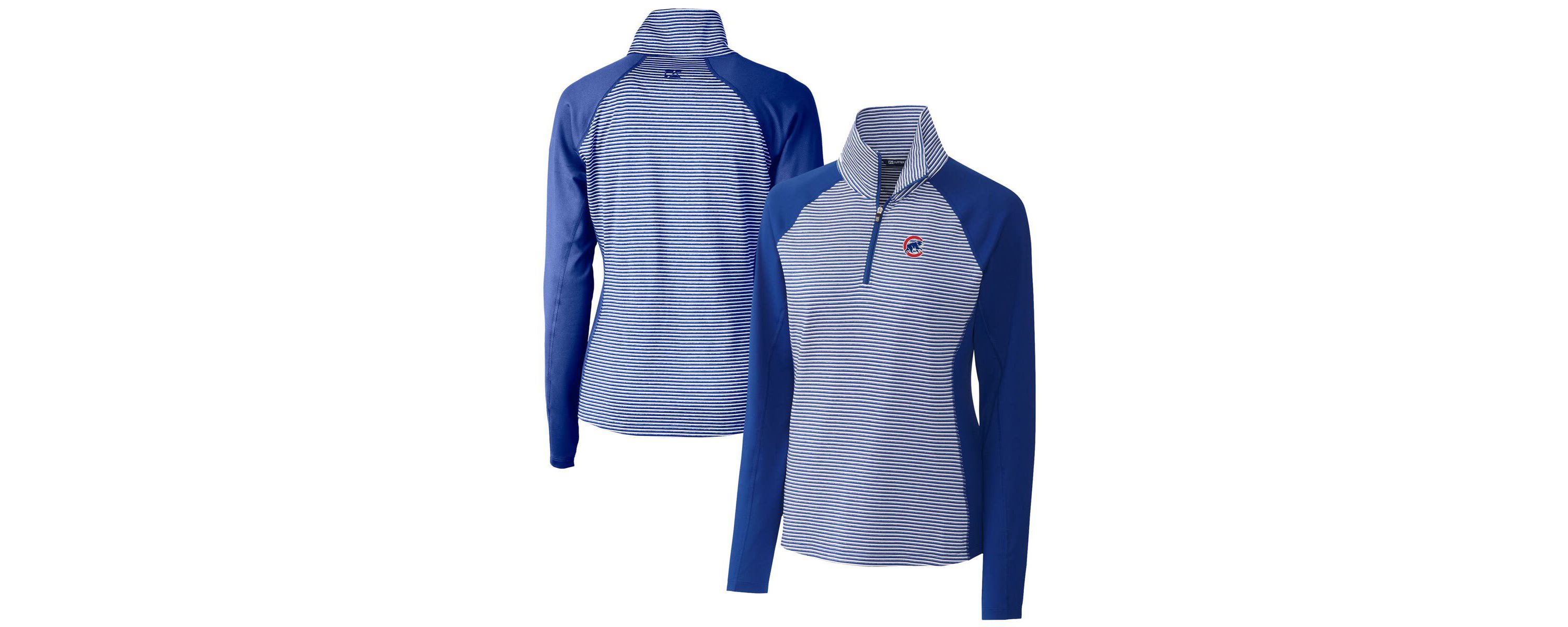 MLB Chicago Cubs DryTec Forge Tonal Stripe Half-Zip Top
