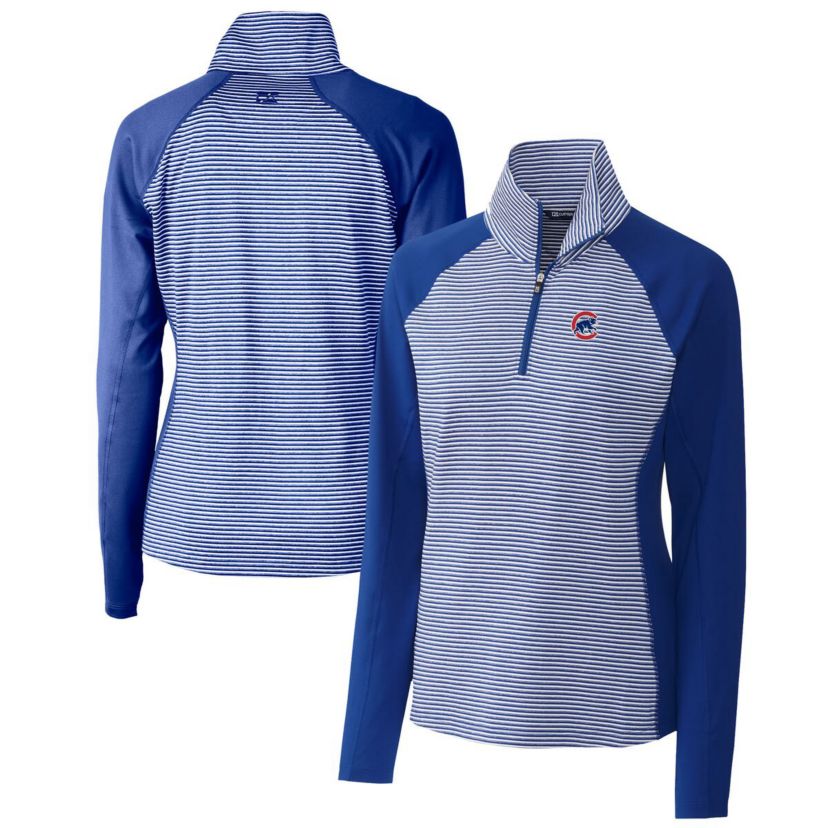 MLB Chicago Cubs DryTec Forge Tonal Stripe Half-Zip Top