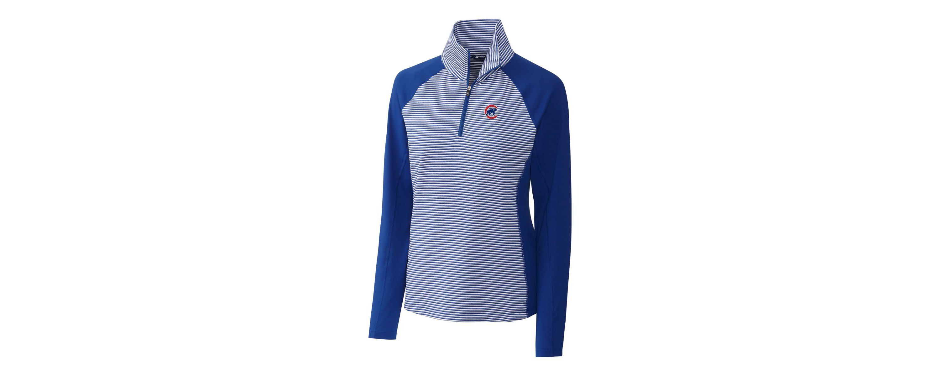 MLB Chicago Cubs DryTec Forge Tonal Stripe Half-Zip Top