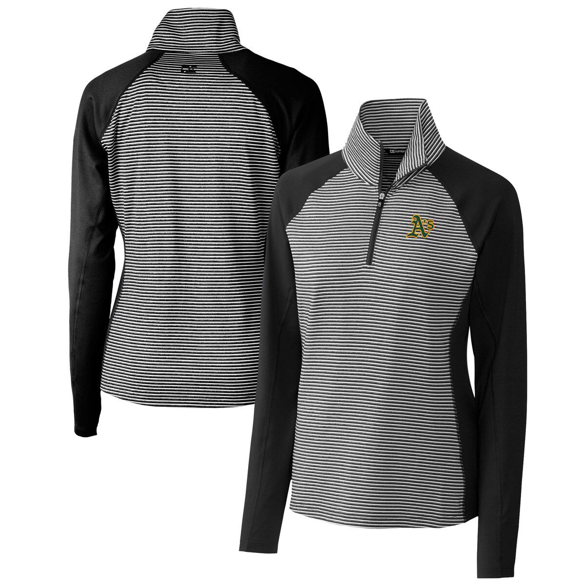 Oakland Athletics MLB Athletics DryTec Forge Tonal Stripe Half-Zip Top