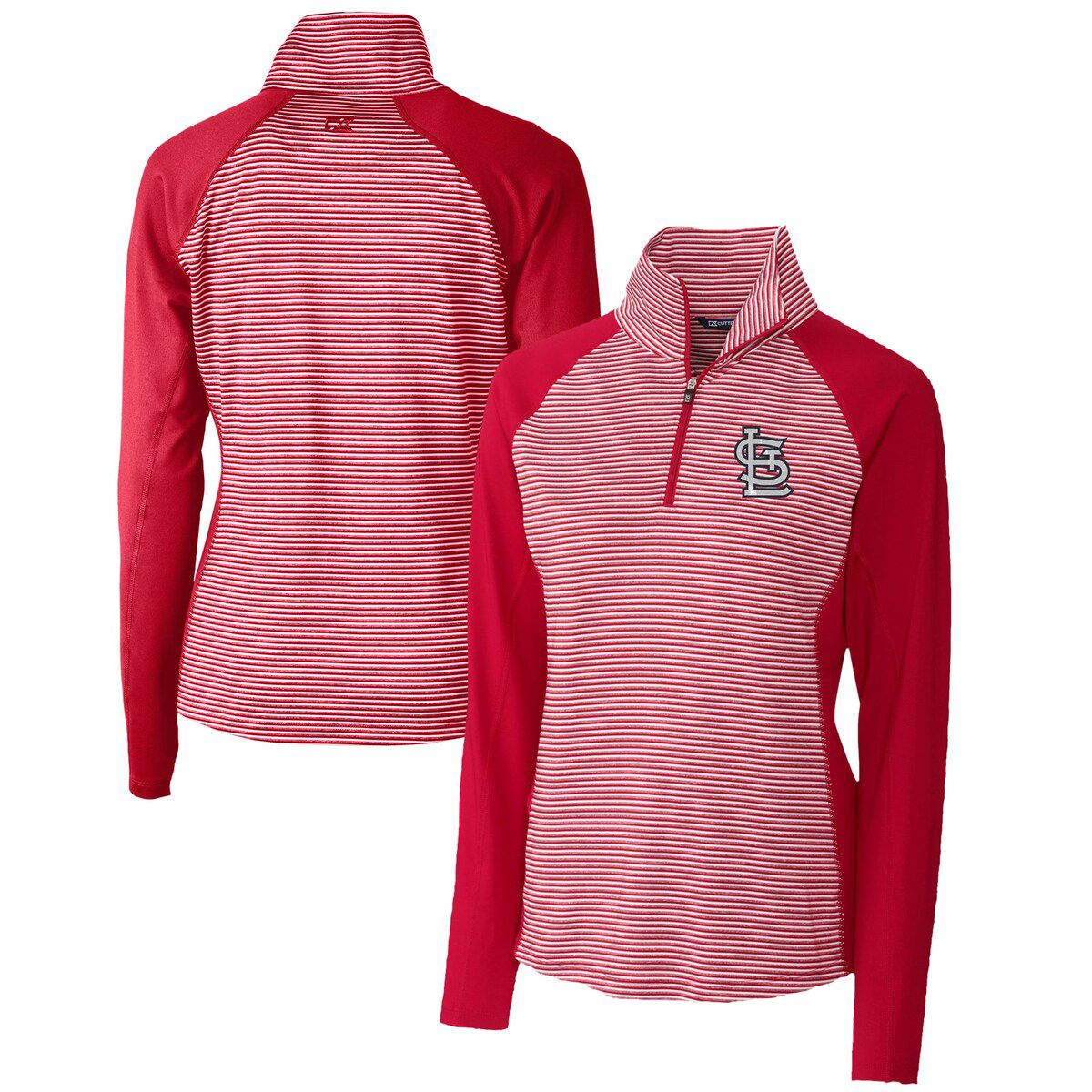 MLB St. Louis Cardinals DryTec Forge Tonal Stripe Half-Zip Top