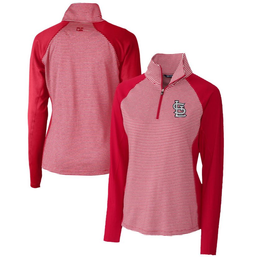 MLB St. Louis Cardinals DryTec Forge Tonal Stripe Half-Zip Top