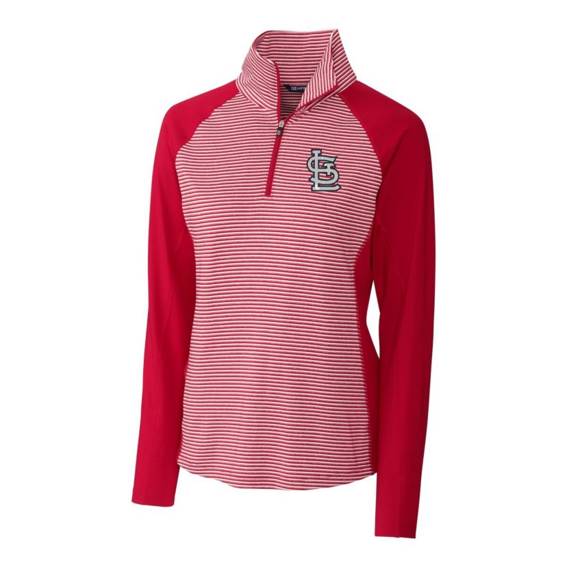 MLB St. Louis Cardinals DryTec Forge Tonal Stripe Half-Zip Top