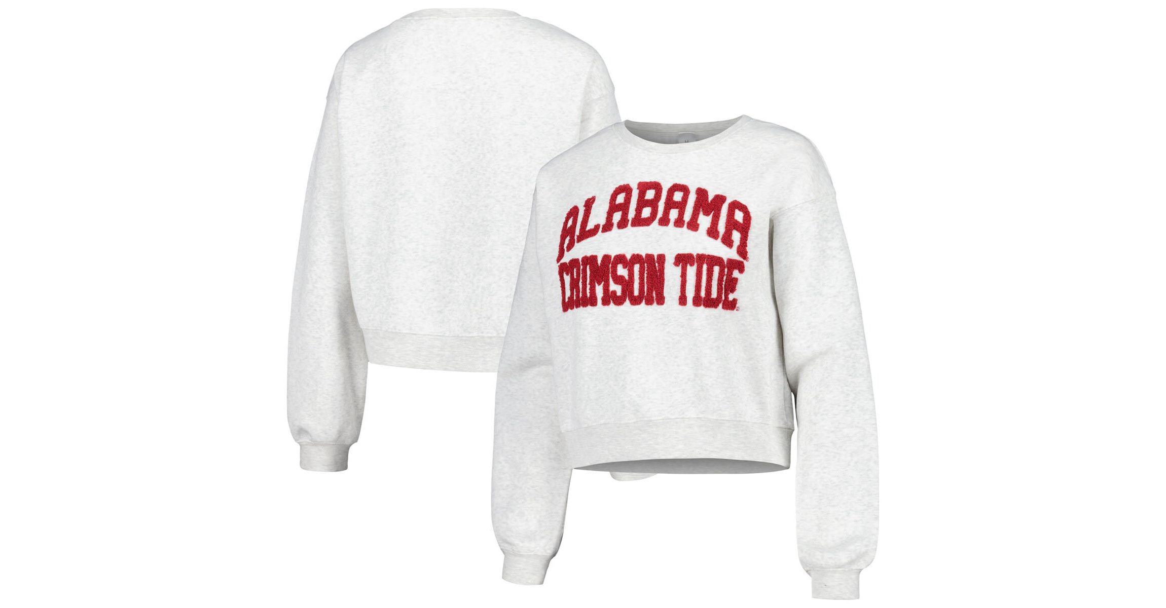 Alabama Crimson Tide NCAA Alabama Tide Core Chenille Cropped Pullover Sweatshirt