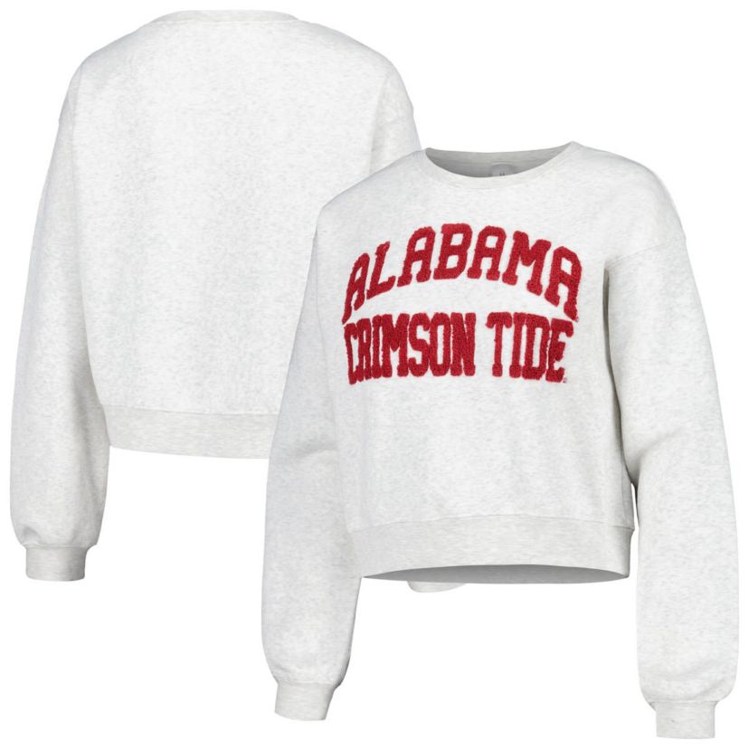 Alabama Crimson Tide NCAA Alabama Tide Core Chenille Cropped Pullover Sweatshirt