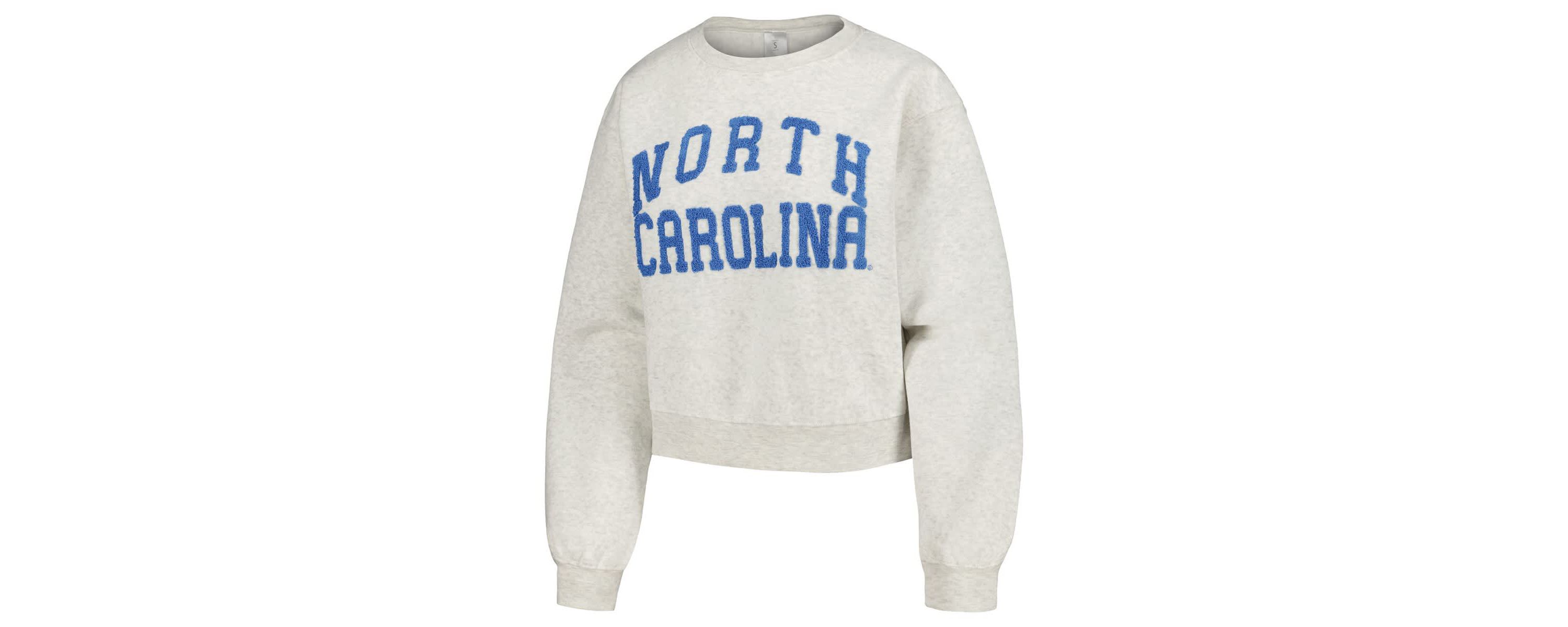 NCAA North Carolina Tar Heels Core Chenille Cropped Pullover Sweatshirt