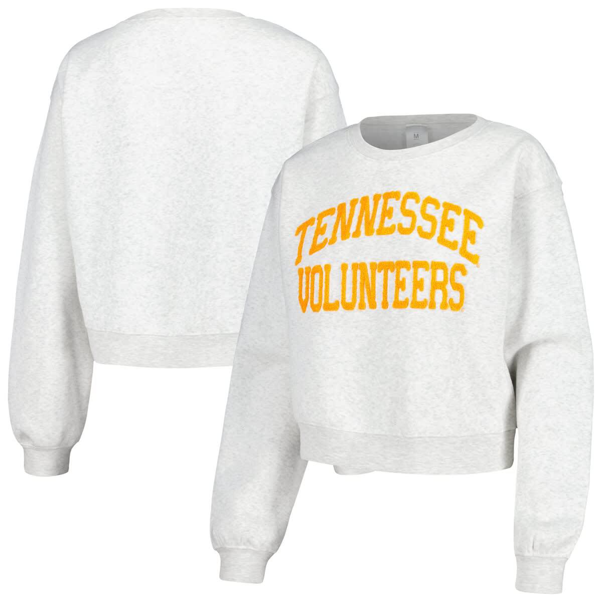 NCAA Tennessee Volunteers Core Chenille Cropped Pullover Sweatshirt