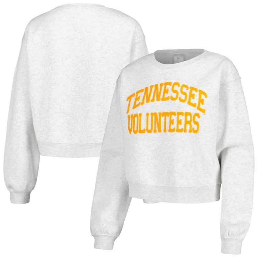 NCAA Tennessee Volunteers Core Chenille Cropped Pullover Sweatshirt