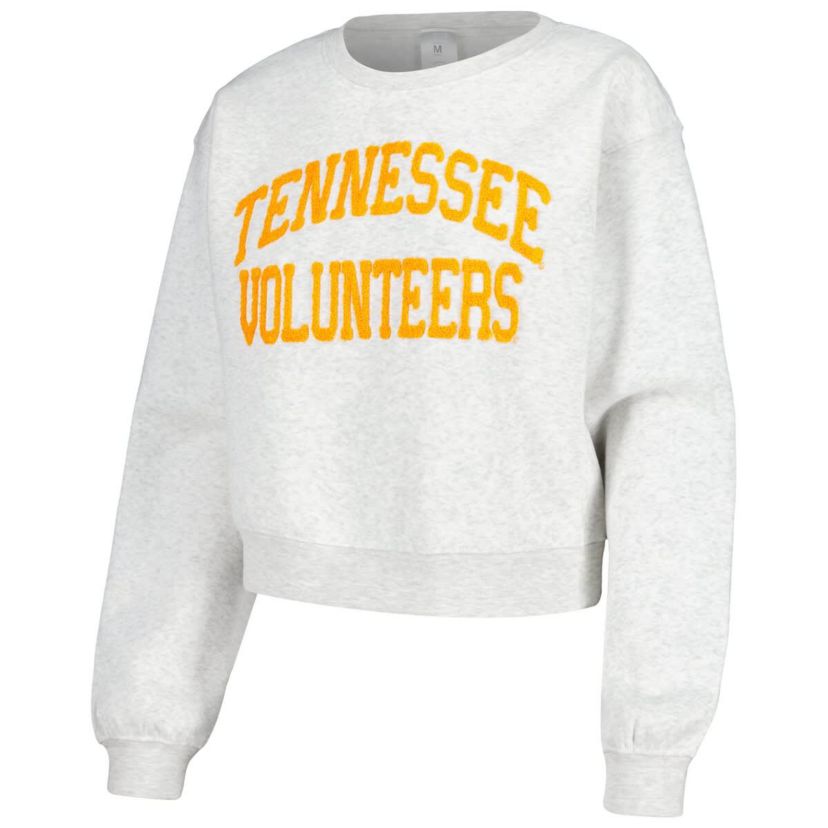 NCAA Tennessee Volunteers Core Chenille Cropped Pullover Sweatshirt