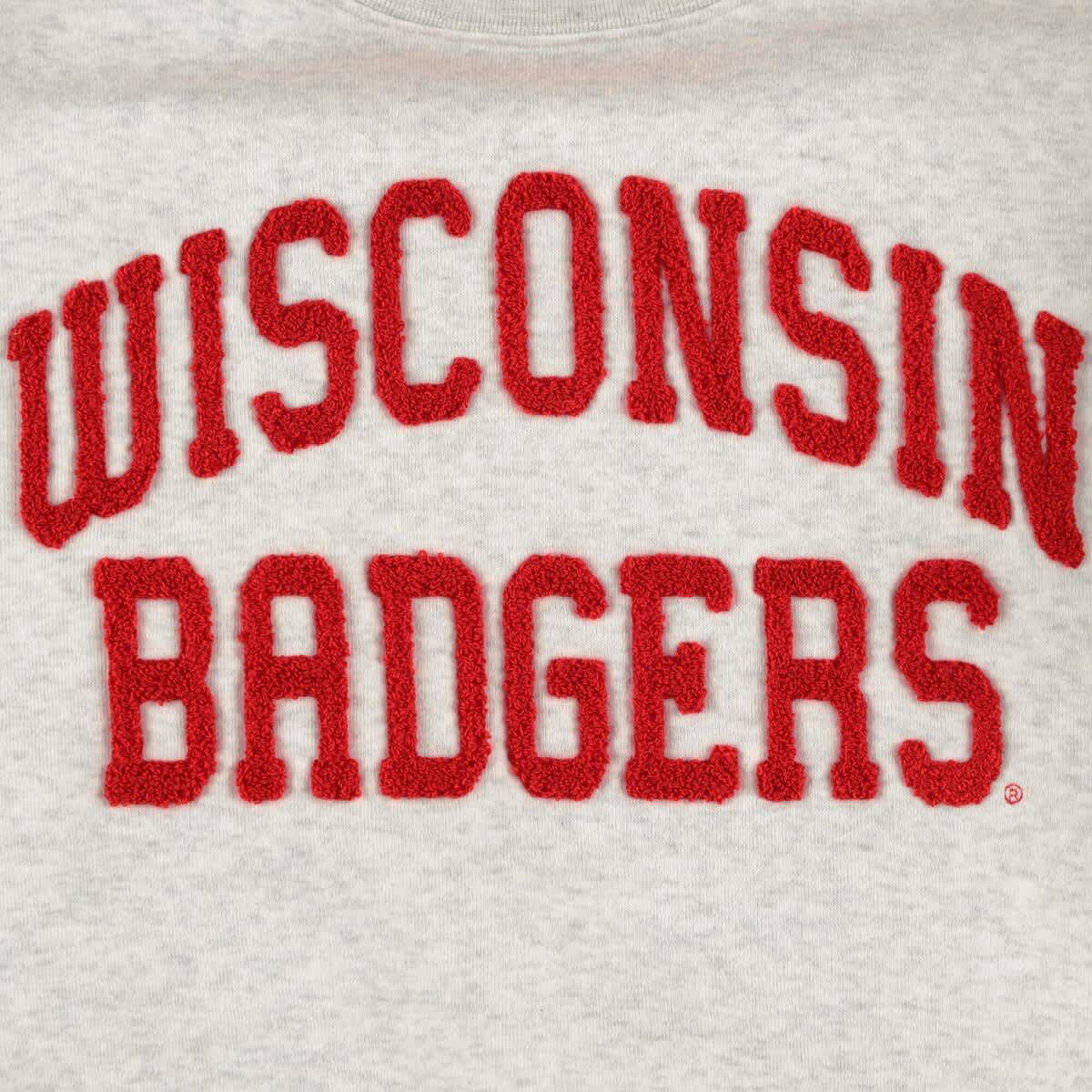 NCAA Wisconsin Badgers Core Chenille Cropped Pullover Sweatshirt
